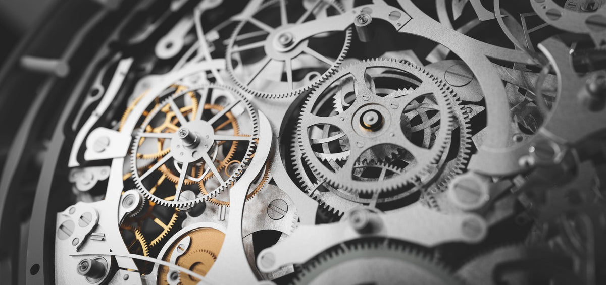 Fine watchmaking movement close-up - Kari Voutilainen collection at G&G Timepieces