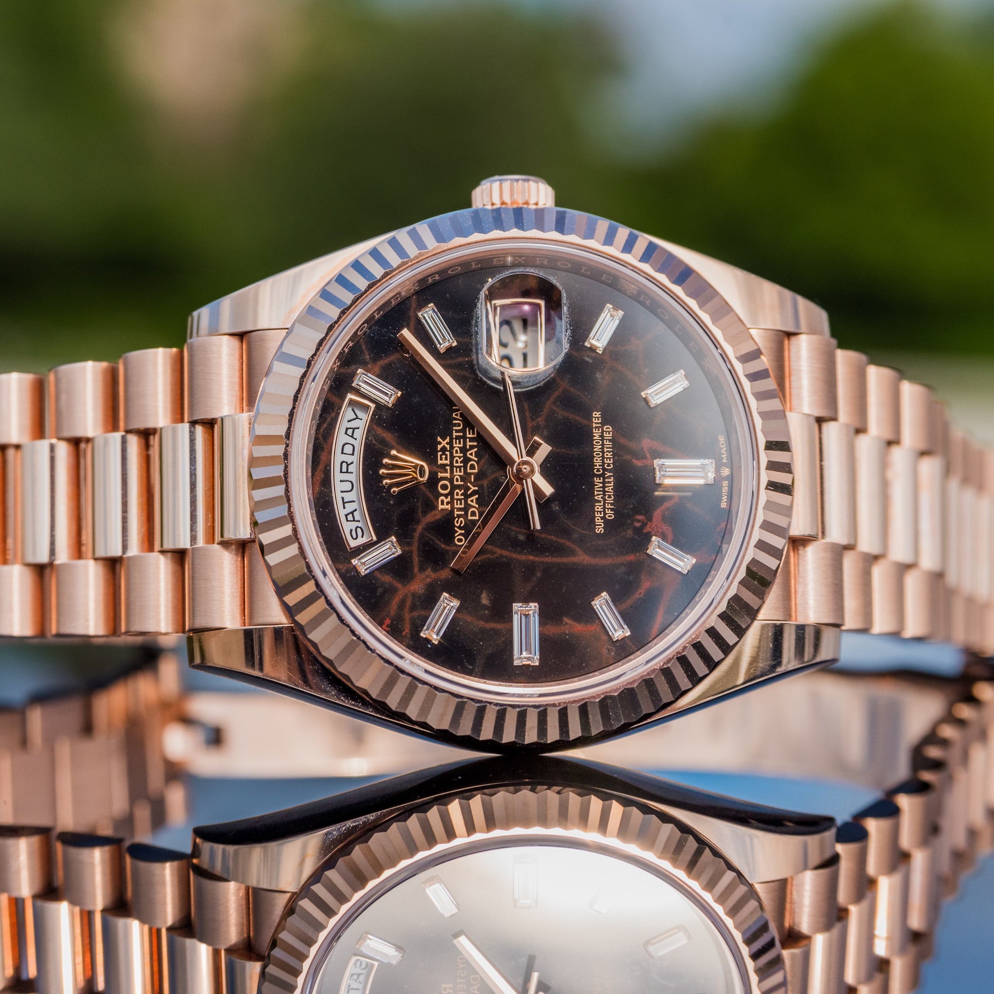 Rolex 2023 Day-Date 40mm Eisenkieslel 228235