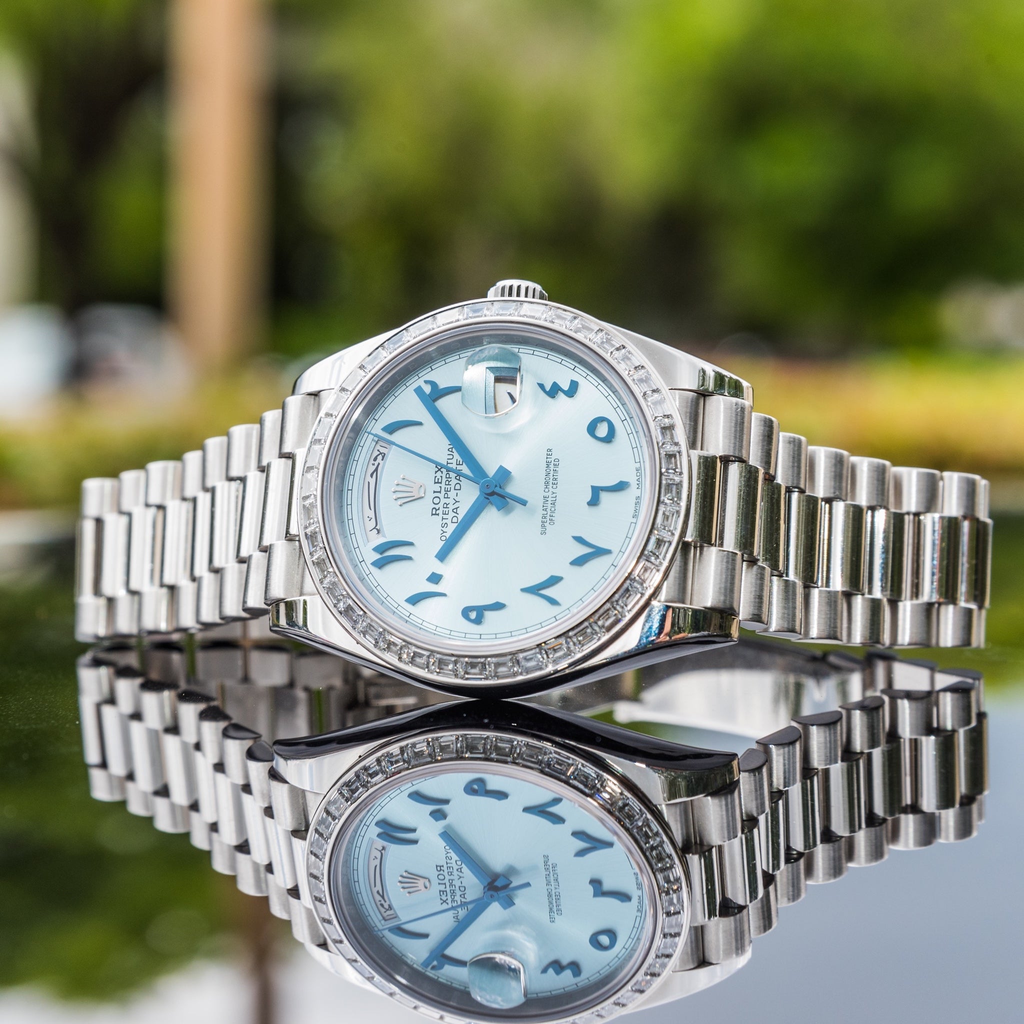 Rolex 2018 Day-Date Blue Arabic 228396TBR