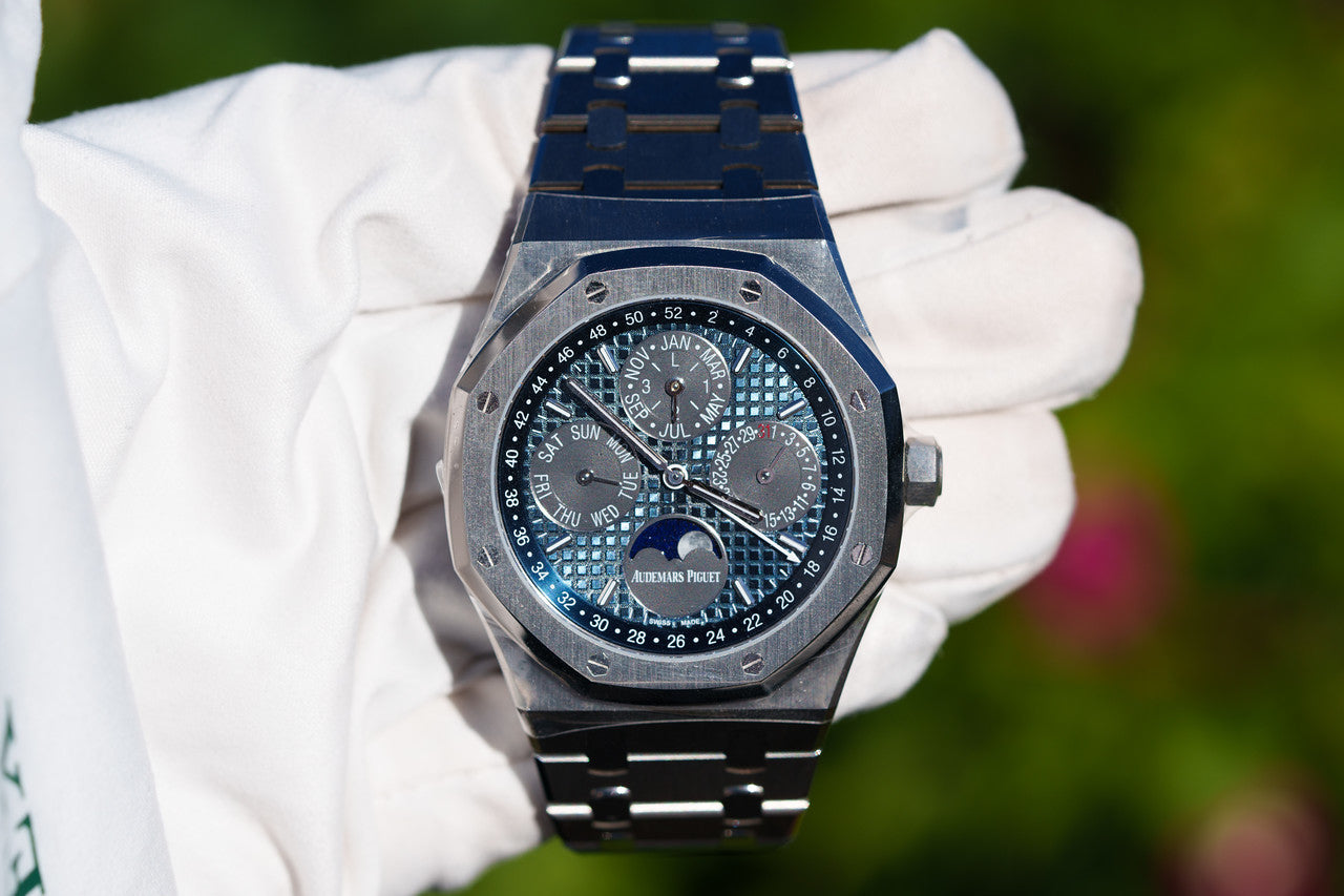 2022 Audemars Piguet Royal Oak Perpetual Blue Dial 26574ti
