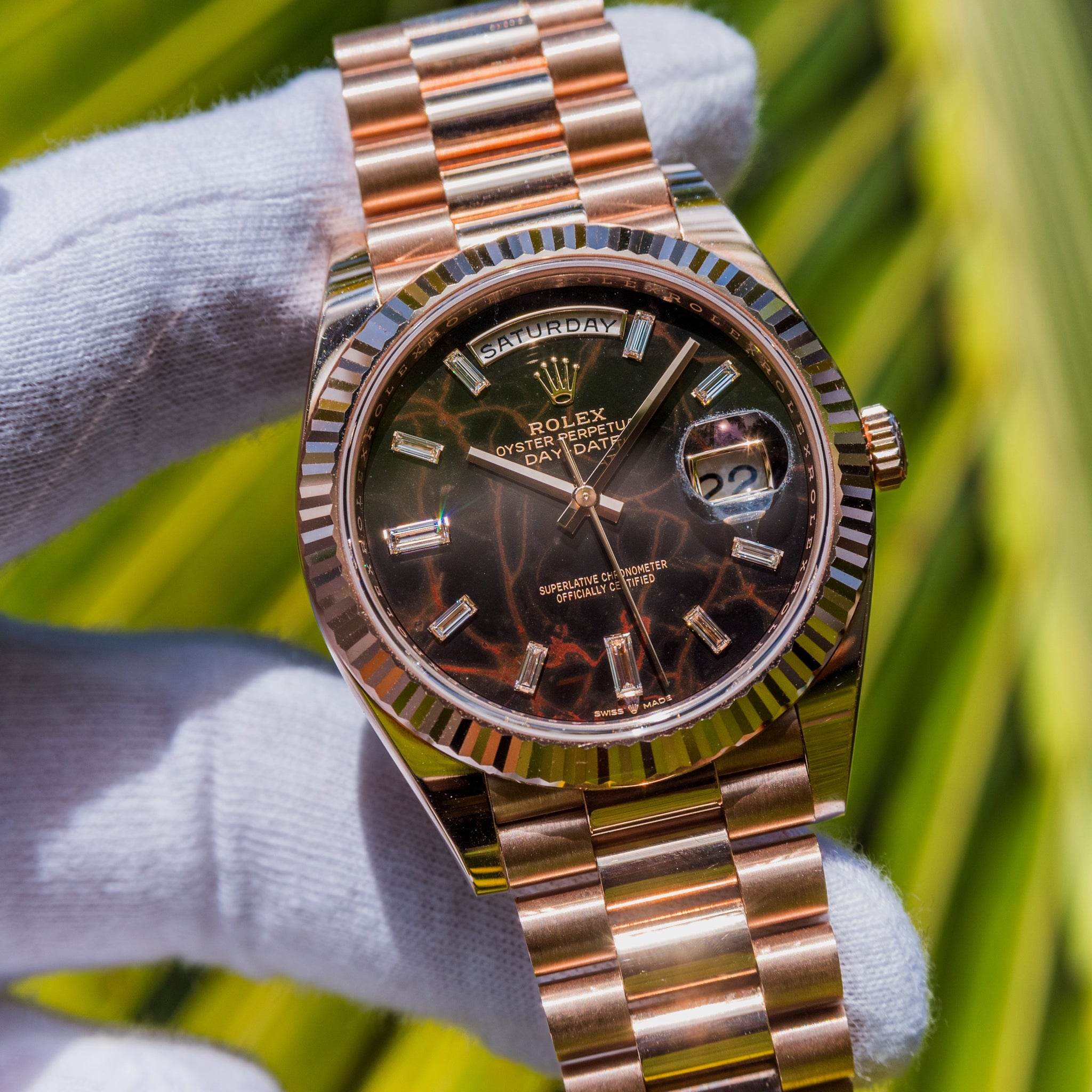 Rolex 2023 Day-Date 40mm Eisenkieslel 228235