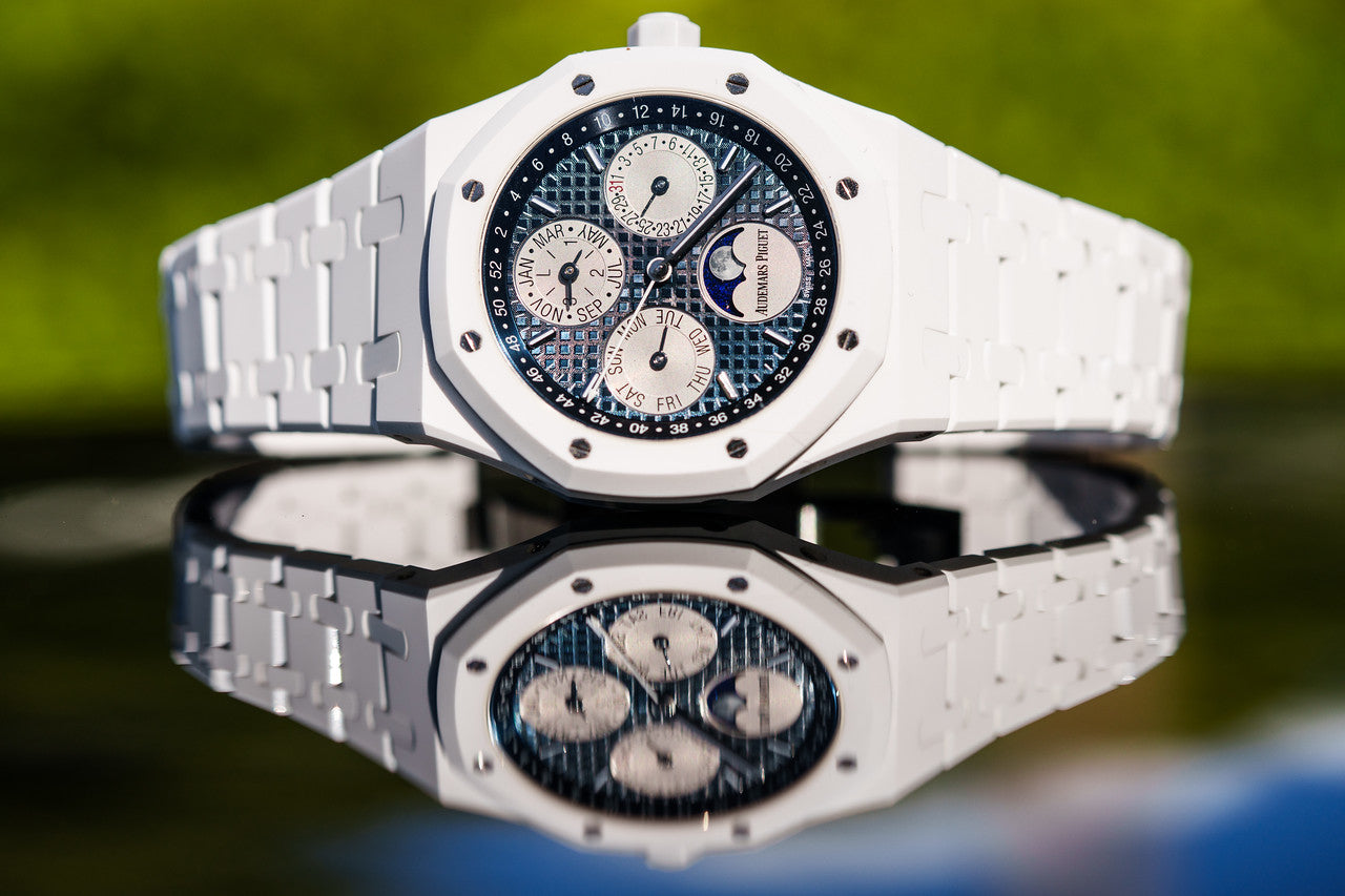 Audemars piguet royal oak 2025 perpetual calendar white ceramic