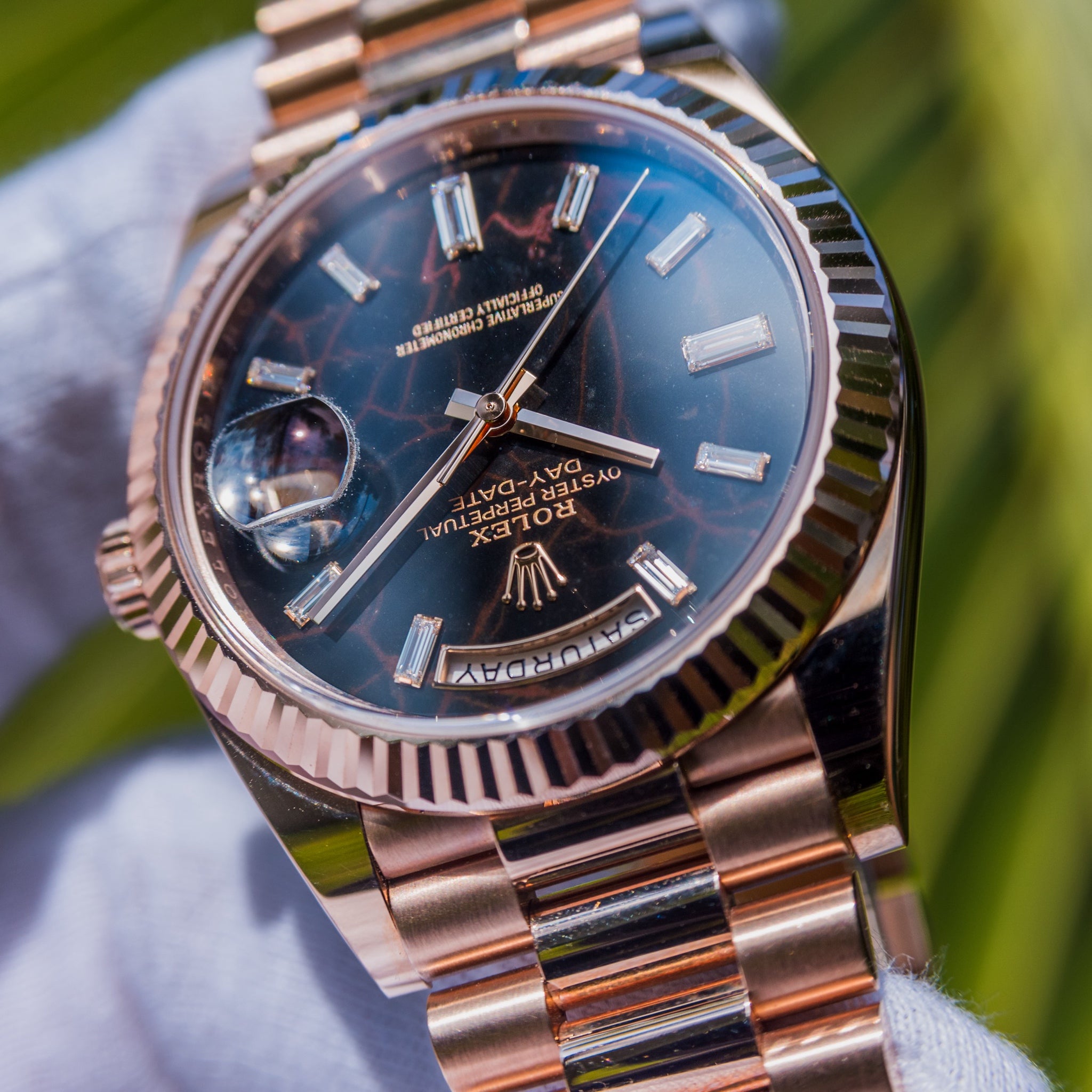 Rolex 2023 Day-Date 40mm Eisenkieslel 228235