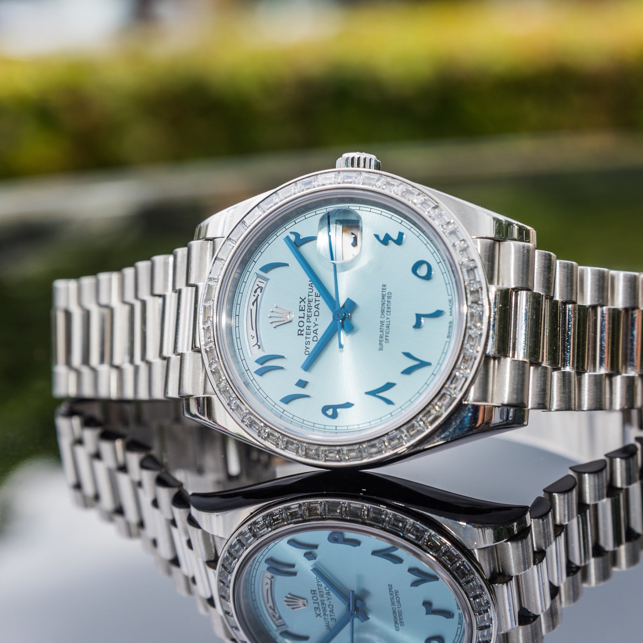 Rolex 2018 Day-Date Blue Arabic 228396TBR
