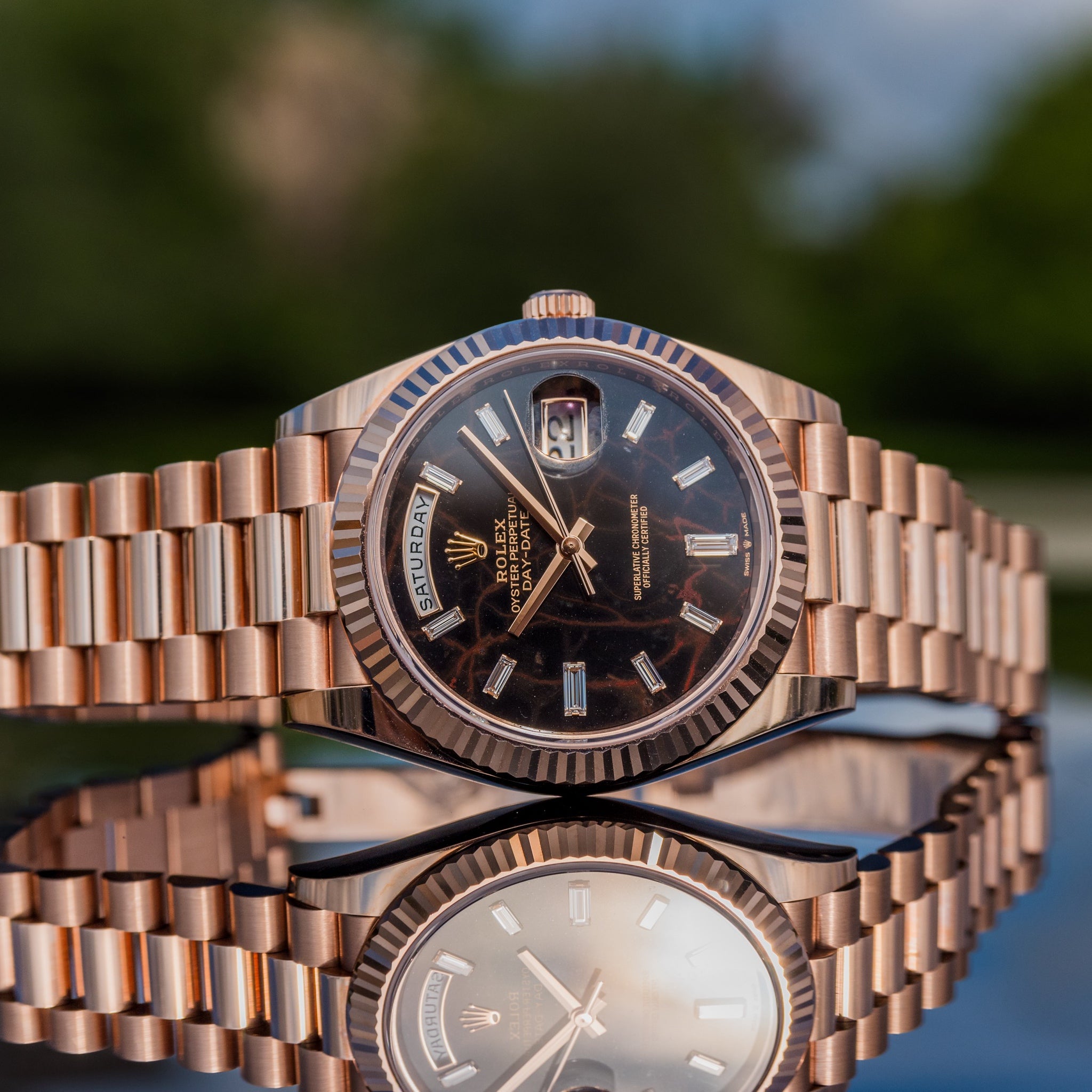 Rolex 2023 Day-Date 40mm Eisenkieslel 228235