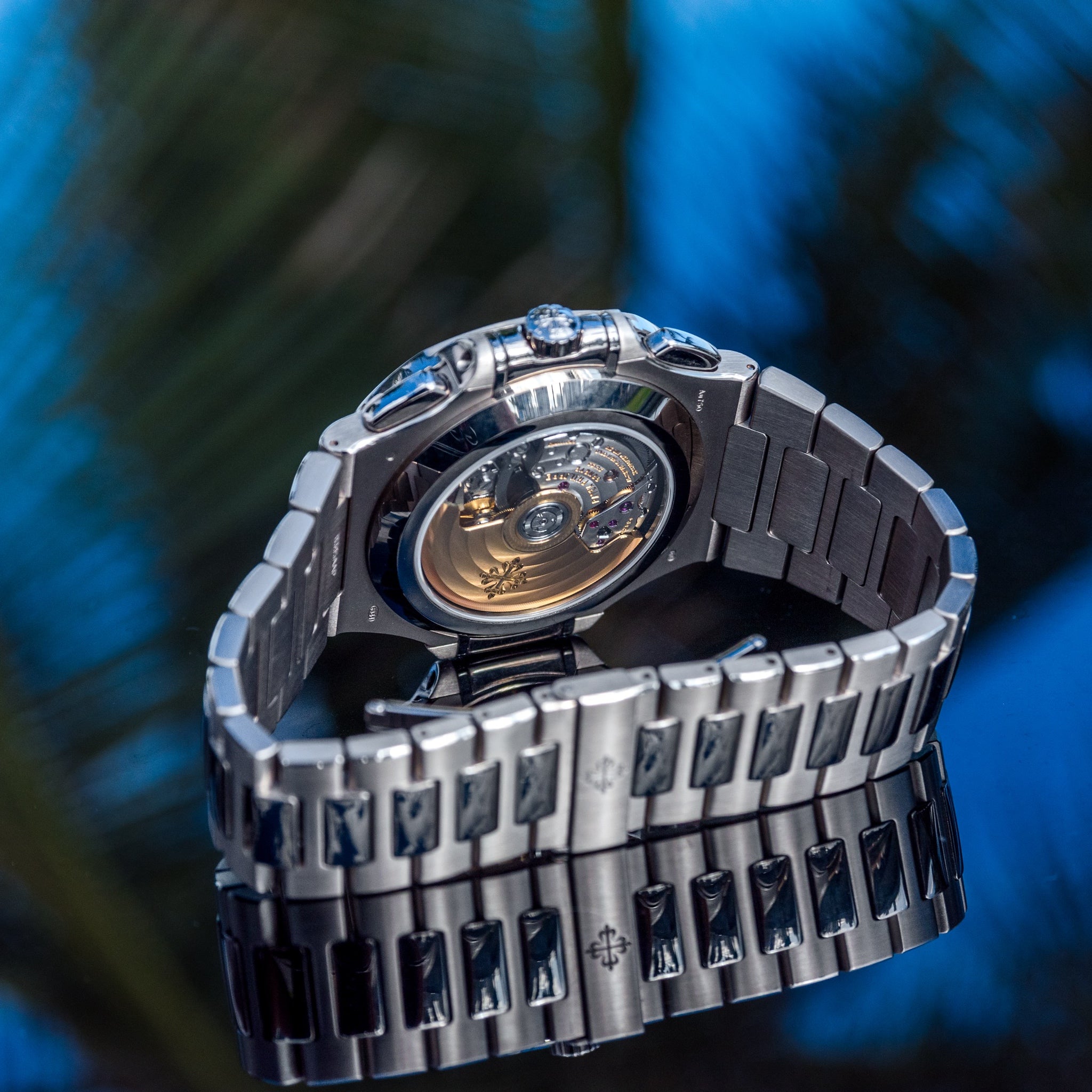Patek Philippe 2017 Nautilus 5976/1G Chronograph Blue Dial