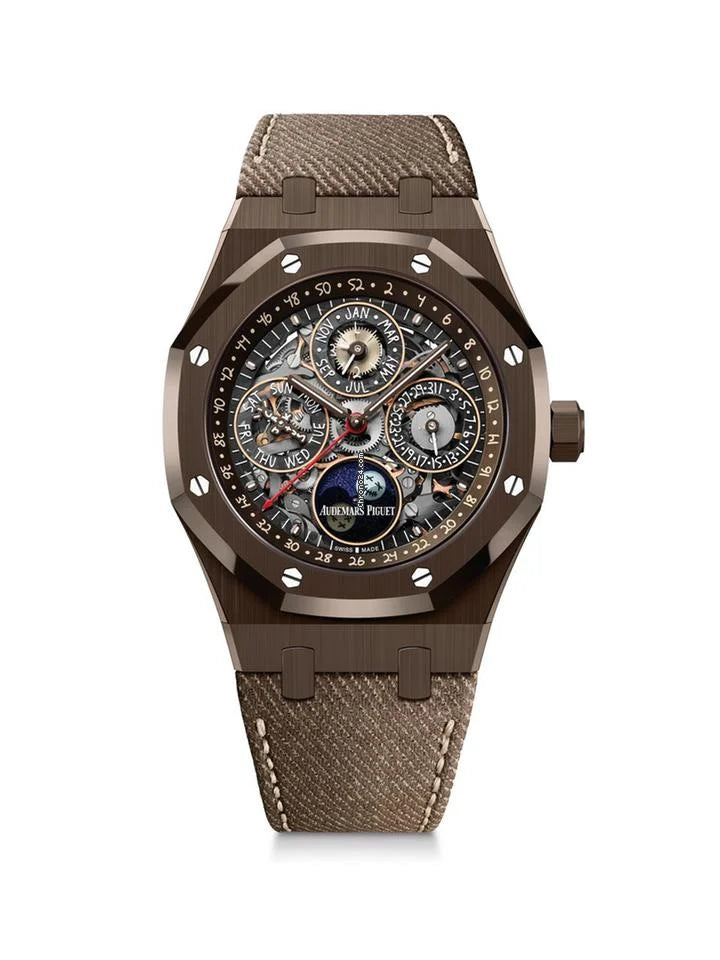 2024 Audemars Piguet Royal Oak Perpetual Calendar Openworked Black Ceramic Travis Scott