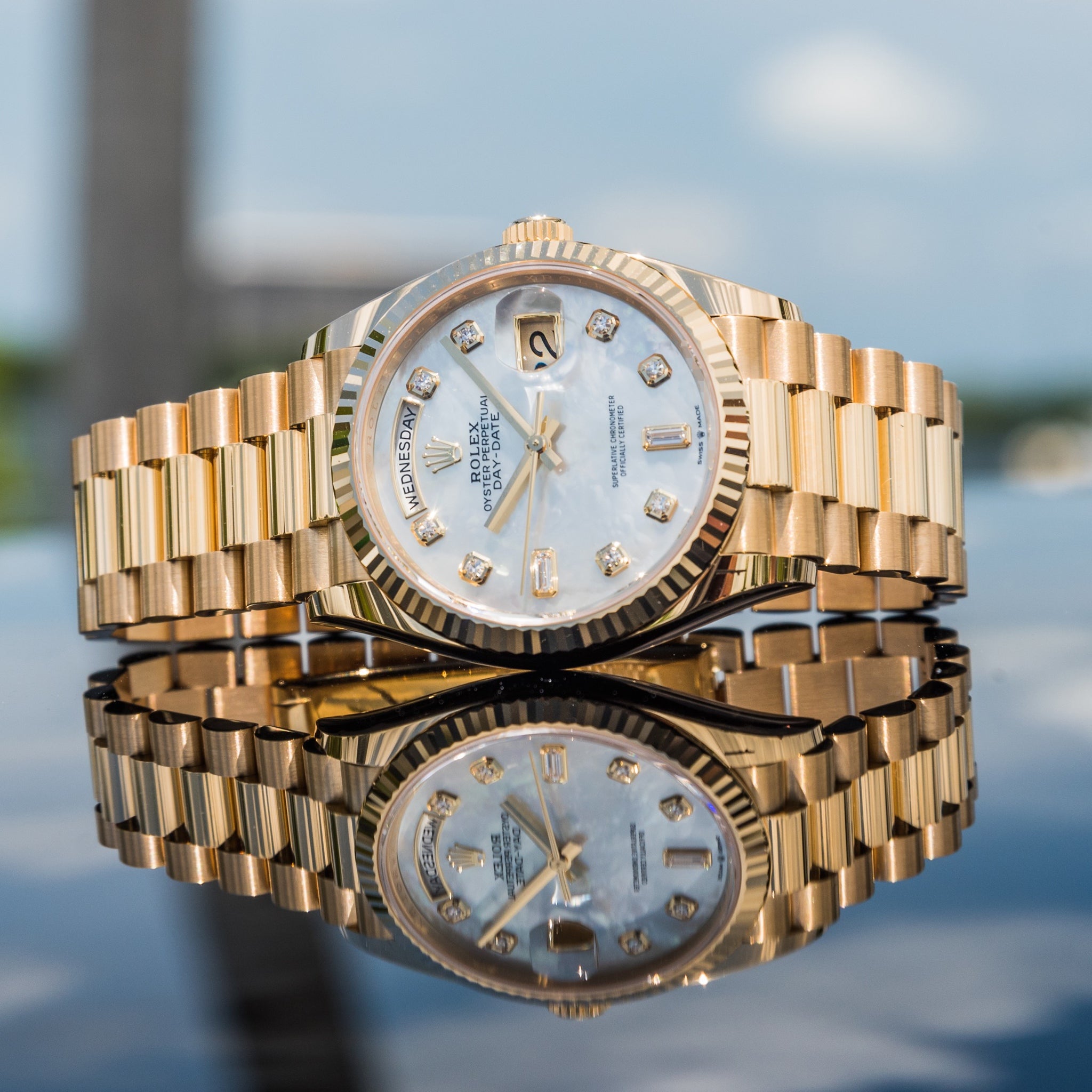 Rolex 2023 Day-Date 36mm Mother of Pearl 128238