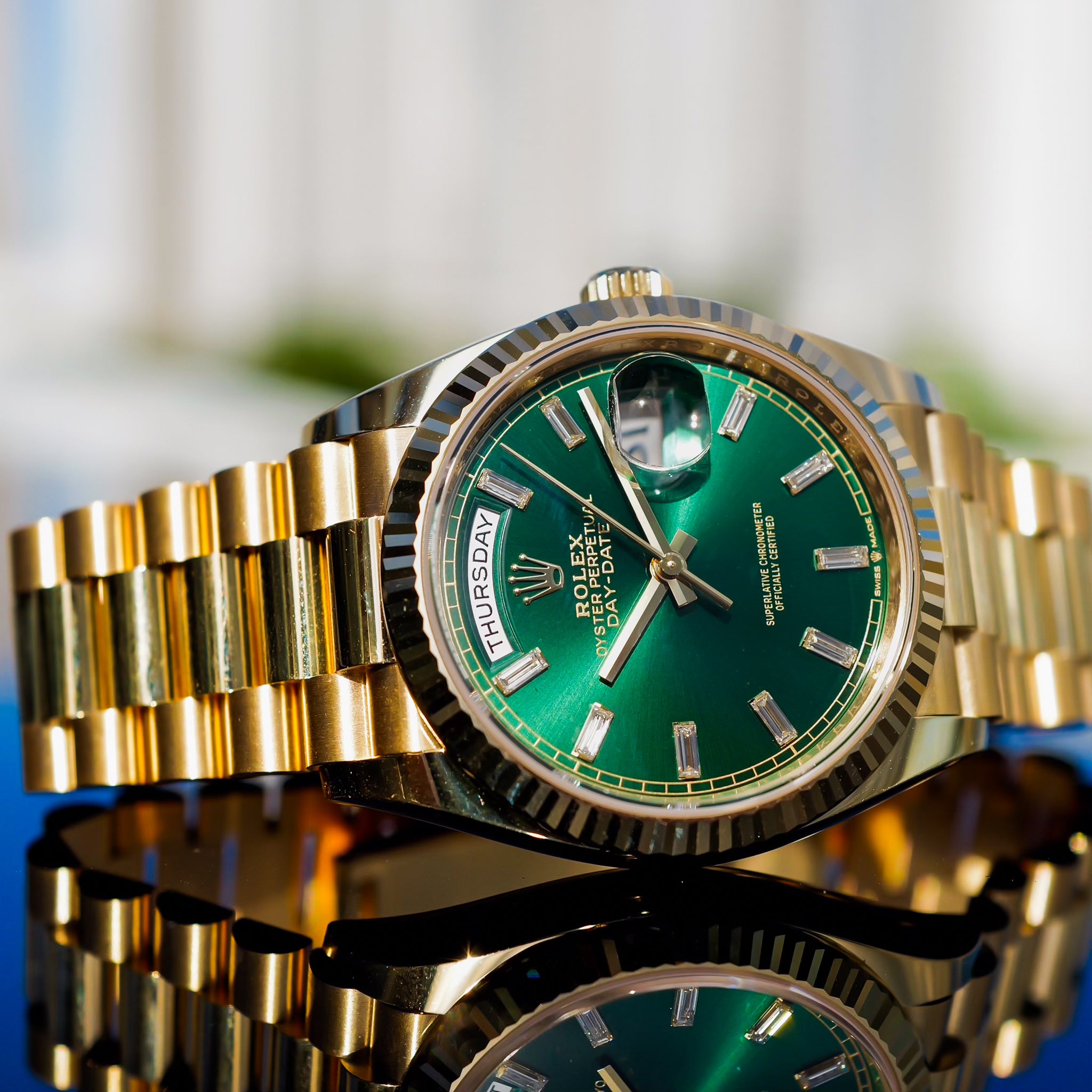 Rolex 2024 Day-Date 36mm Green Dial 128238