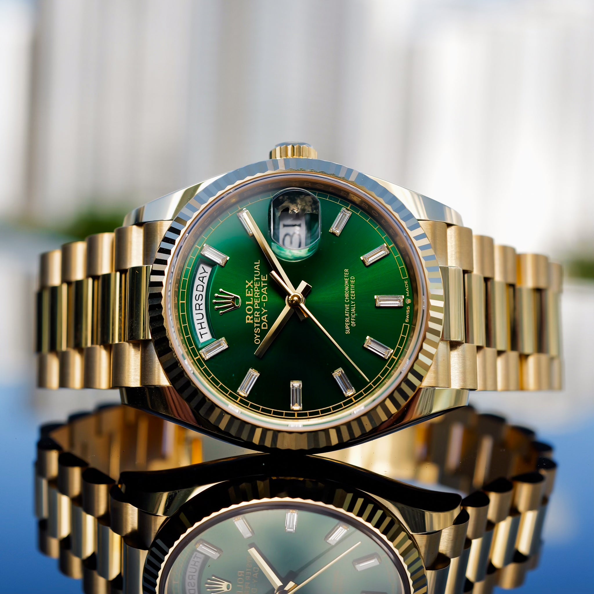 Rolex 2024 Day-Date 36mm Green Dial 128238