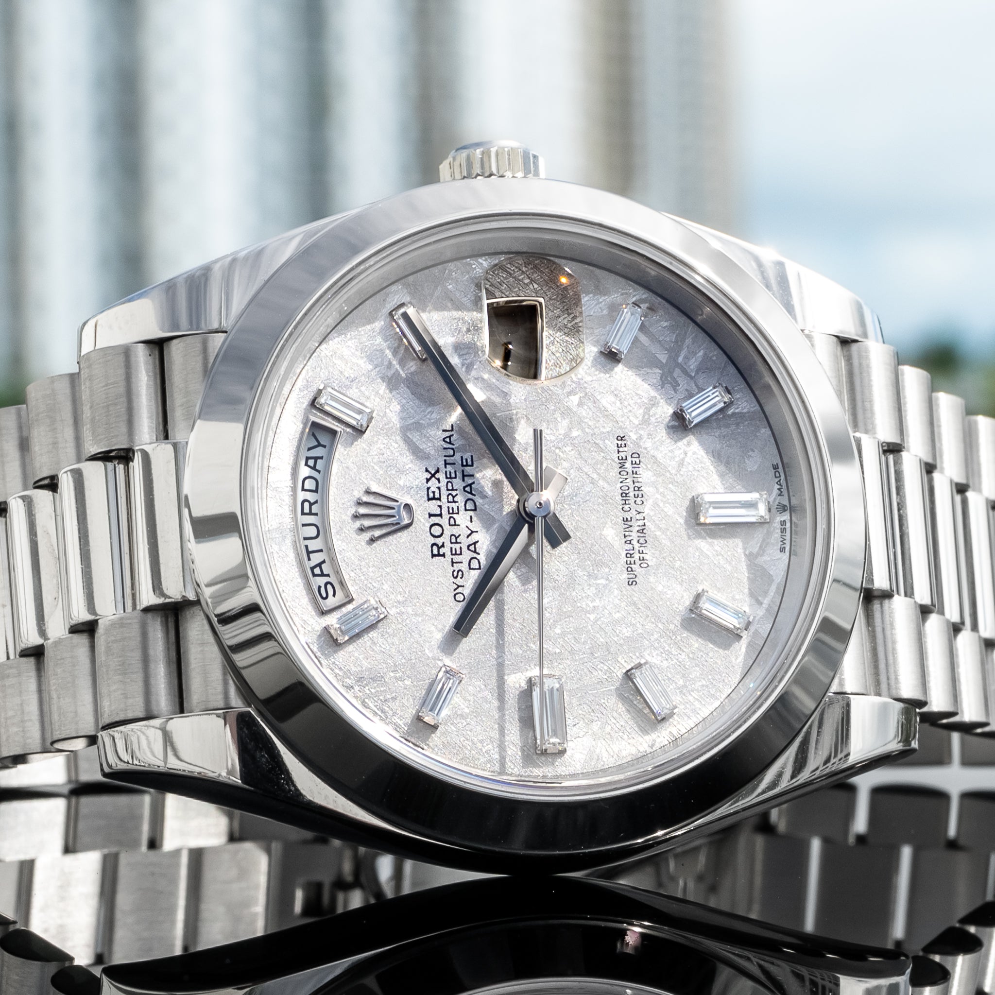 2019 Rolex 228206 Day-Date Platinum Meteorite 40mm