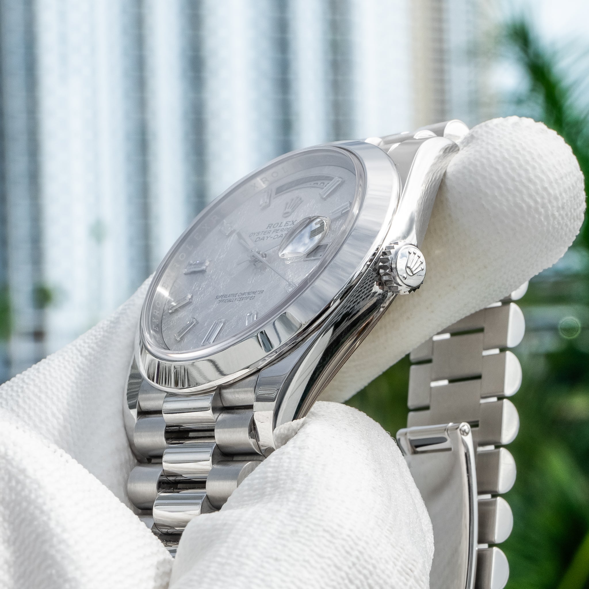 2019 Rolex 228206 Day-Date Platinum Meteorite 40mm