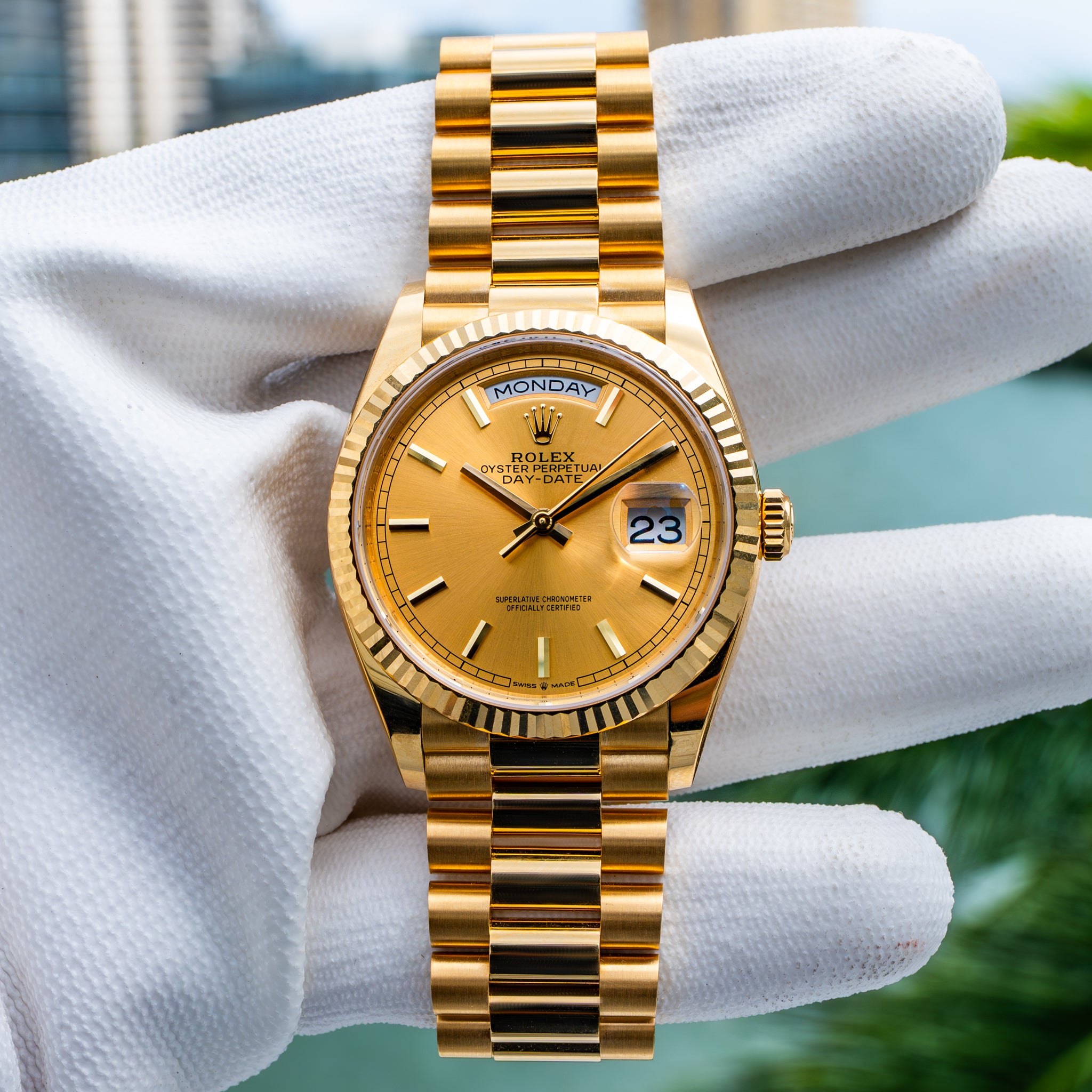 Rolex 2025 Day-Date Yellow Gold 128238 36mm