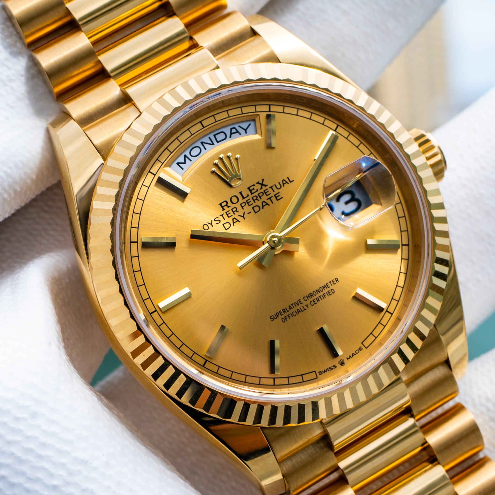 Rolex 2025 Day-Date Yellow Gold 128238 36mm