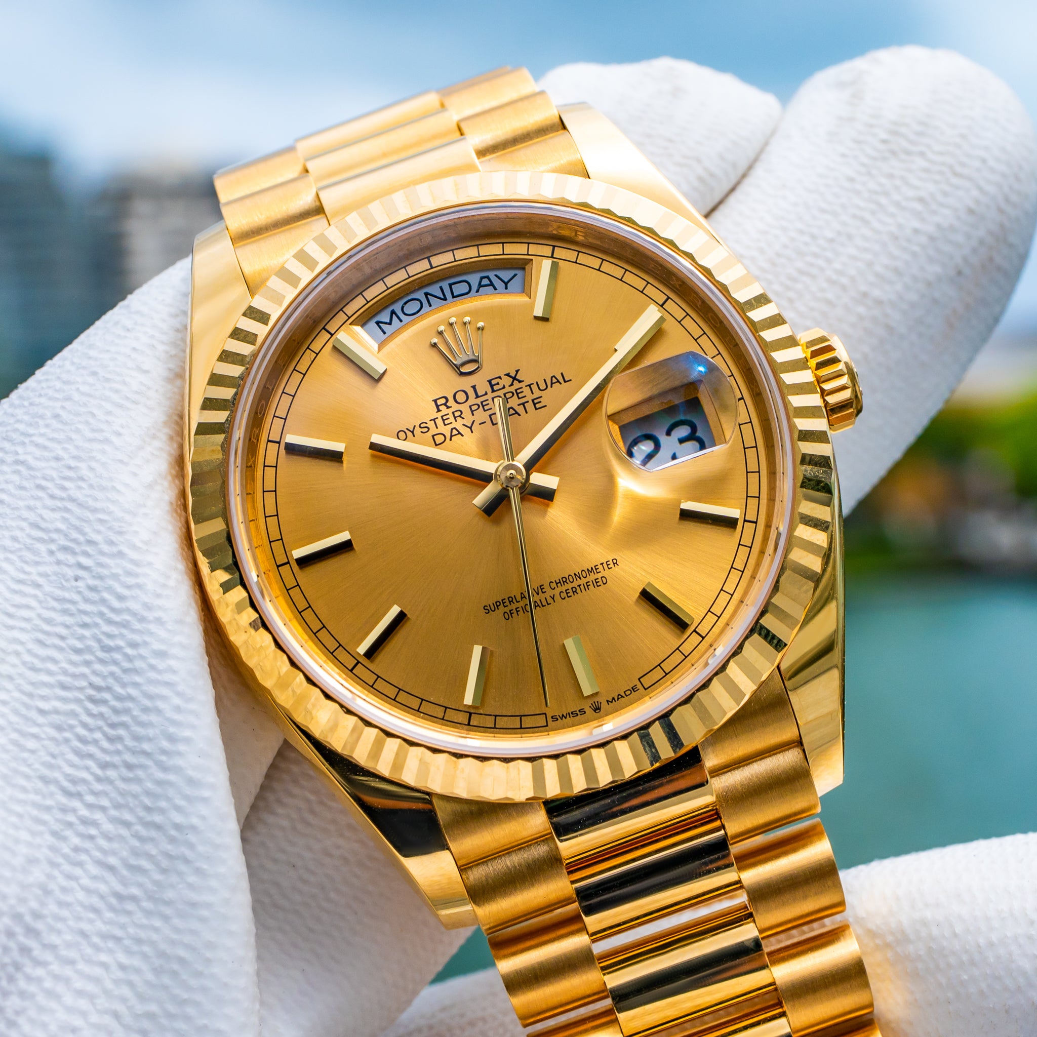 Rolex 2025 Day-Date Yellow Gold 128238 36mm