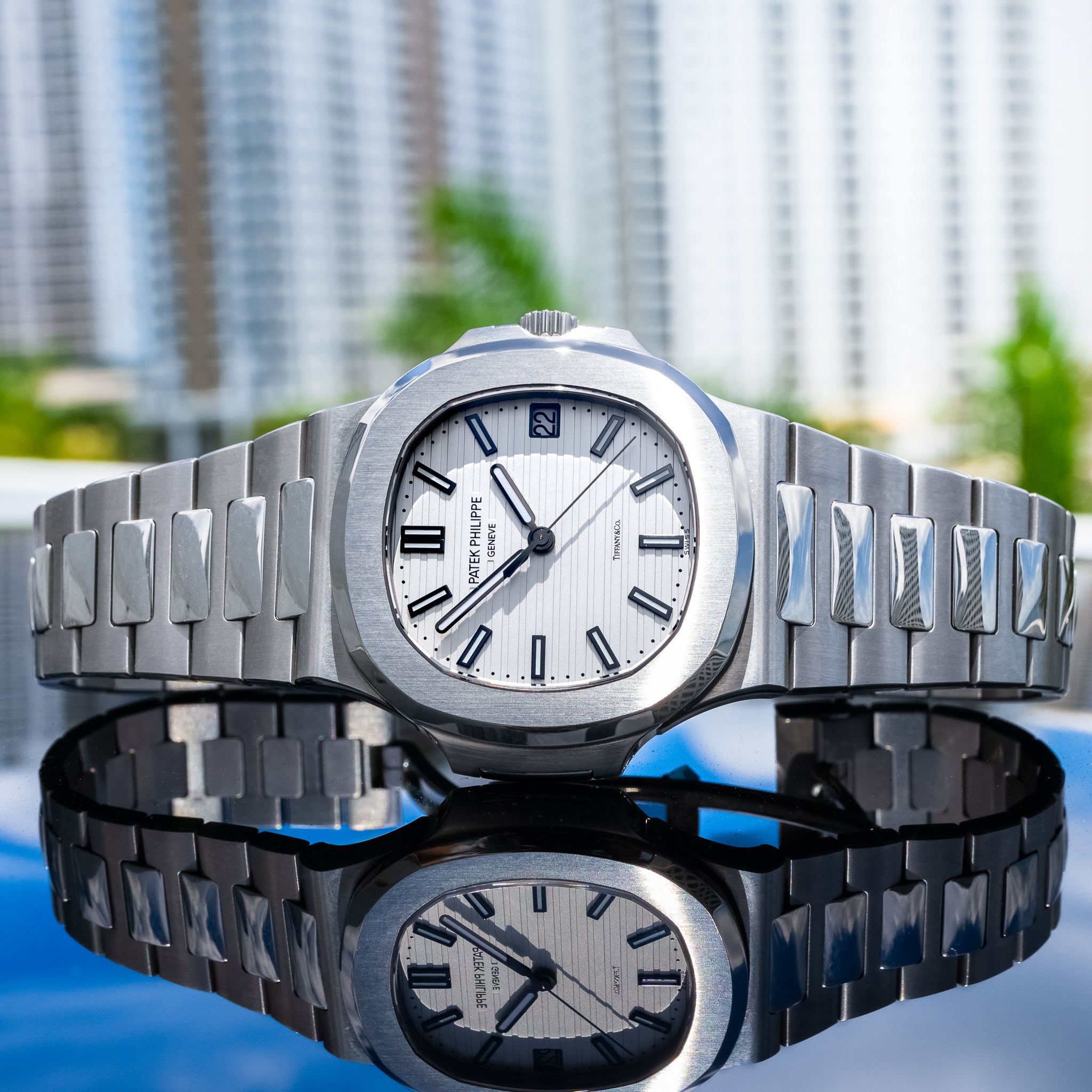 Patek Philippe 5711/1A Nautilus White Dial Tiffany & Co Stamped