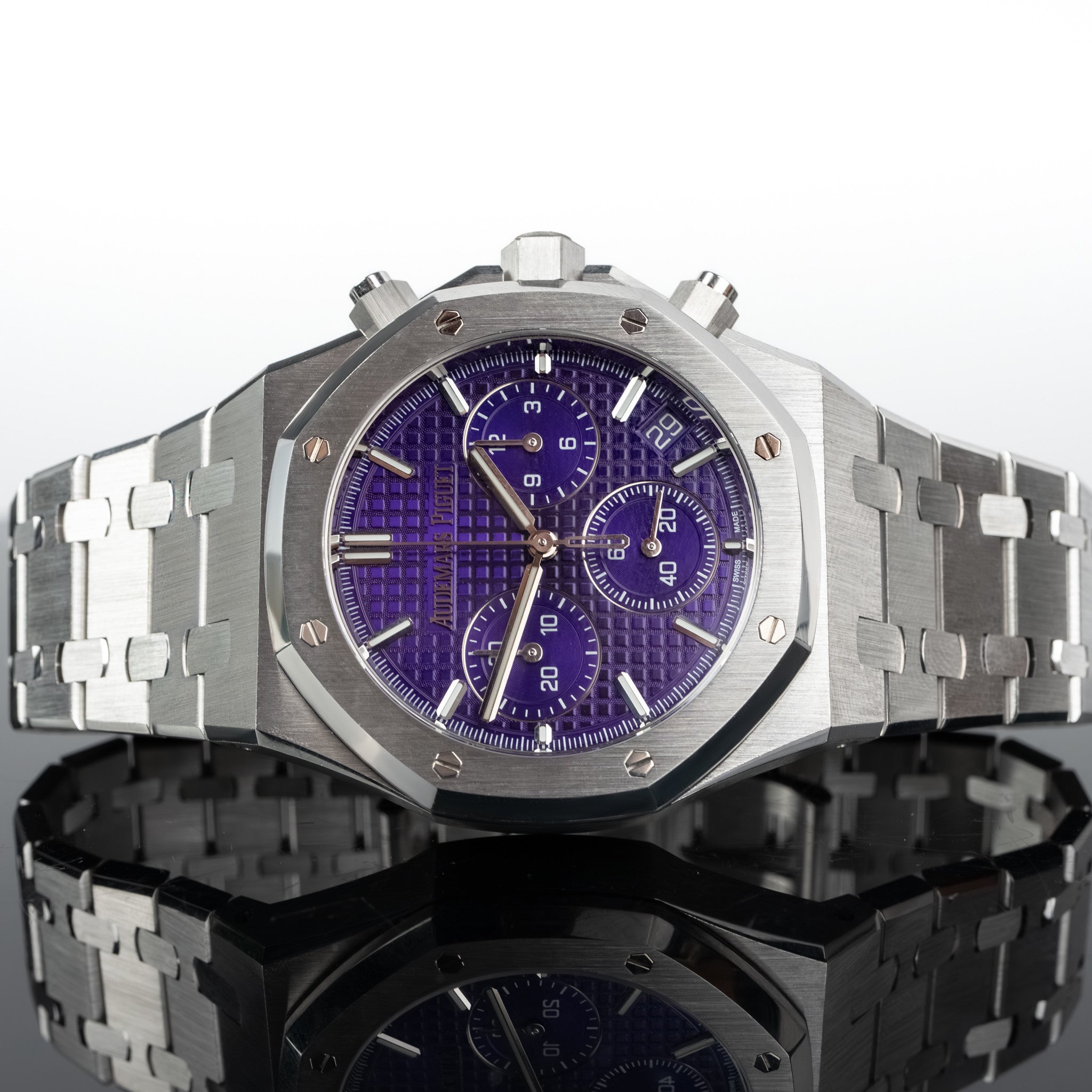 Audemars Piguet Royal Oak Chronograph White Gold Purple Dial 26240BC