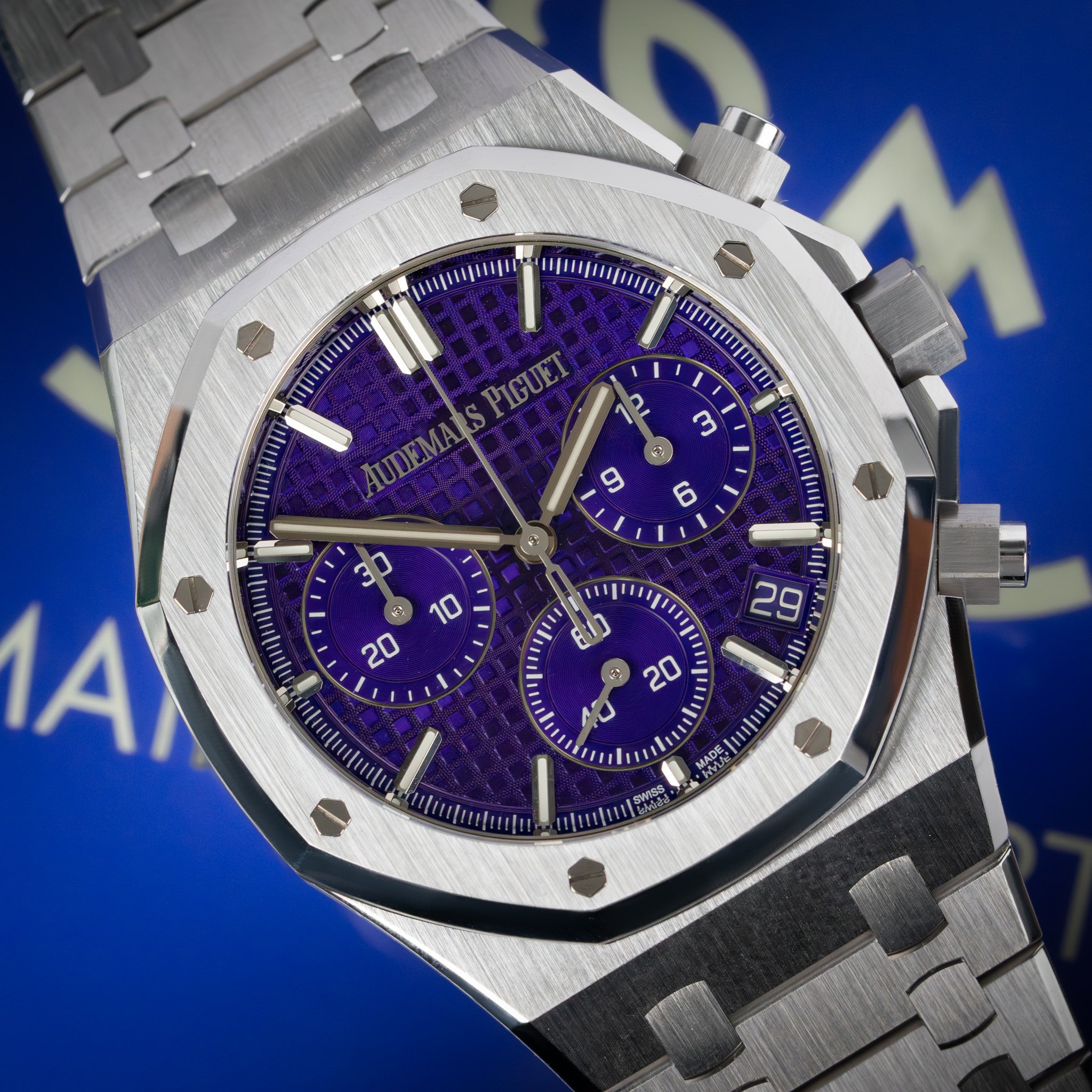 Audemars Piguet Royal Oak Chronograph White Gold Purple Dial 26240BC