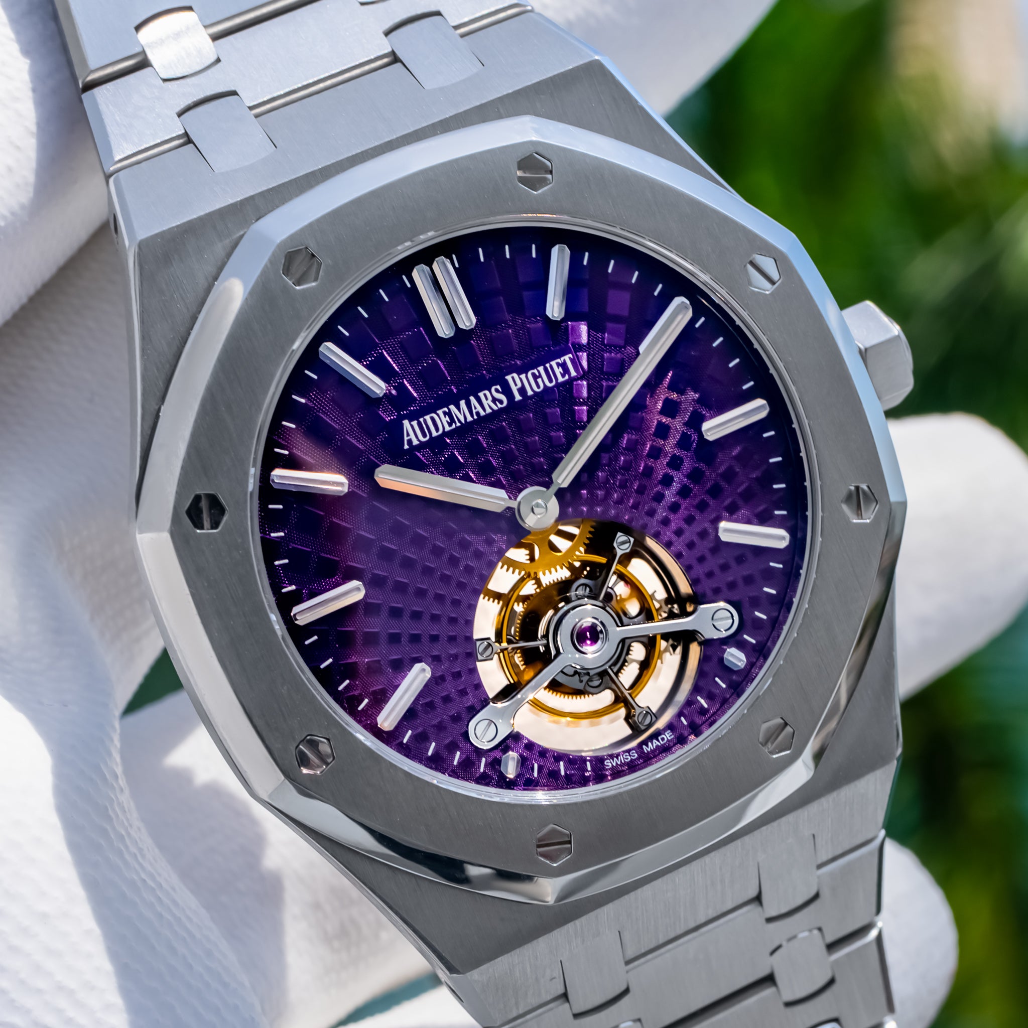 Audemars Piguet 26522ST Royal Oak Flying Tourbillon Purple Dial 41mm