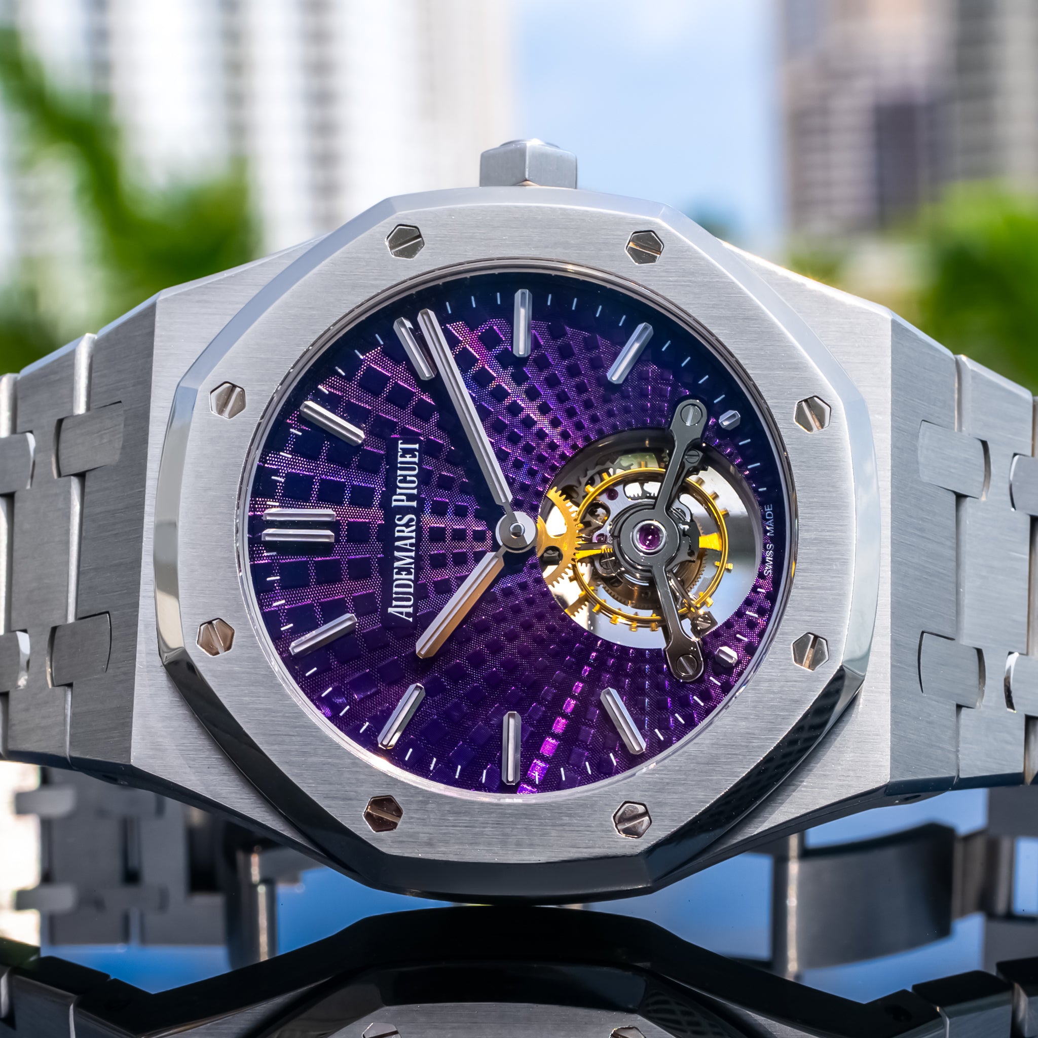 Audemars Piguet 26522ST Royal Oak Flying Tourbillon Purple Dial 41mm
