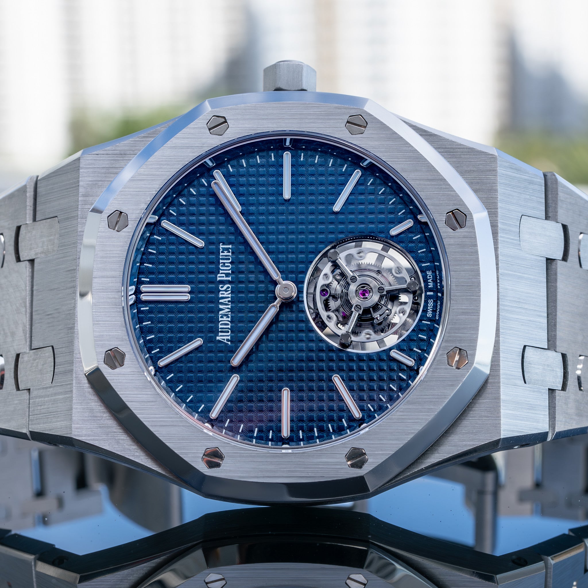 Audemars Piguet Royal Oak Steel Blue Dial 39mm Tourbillion 26670st