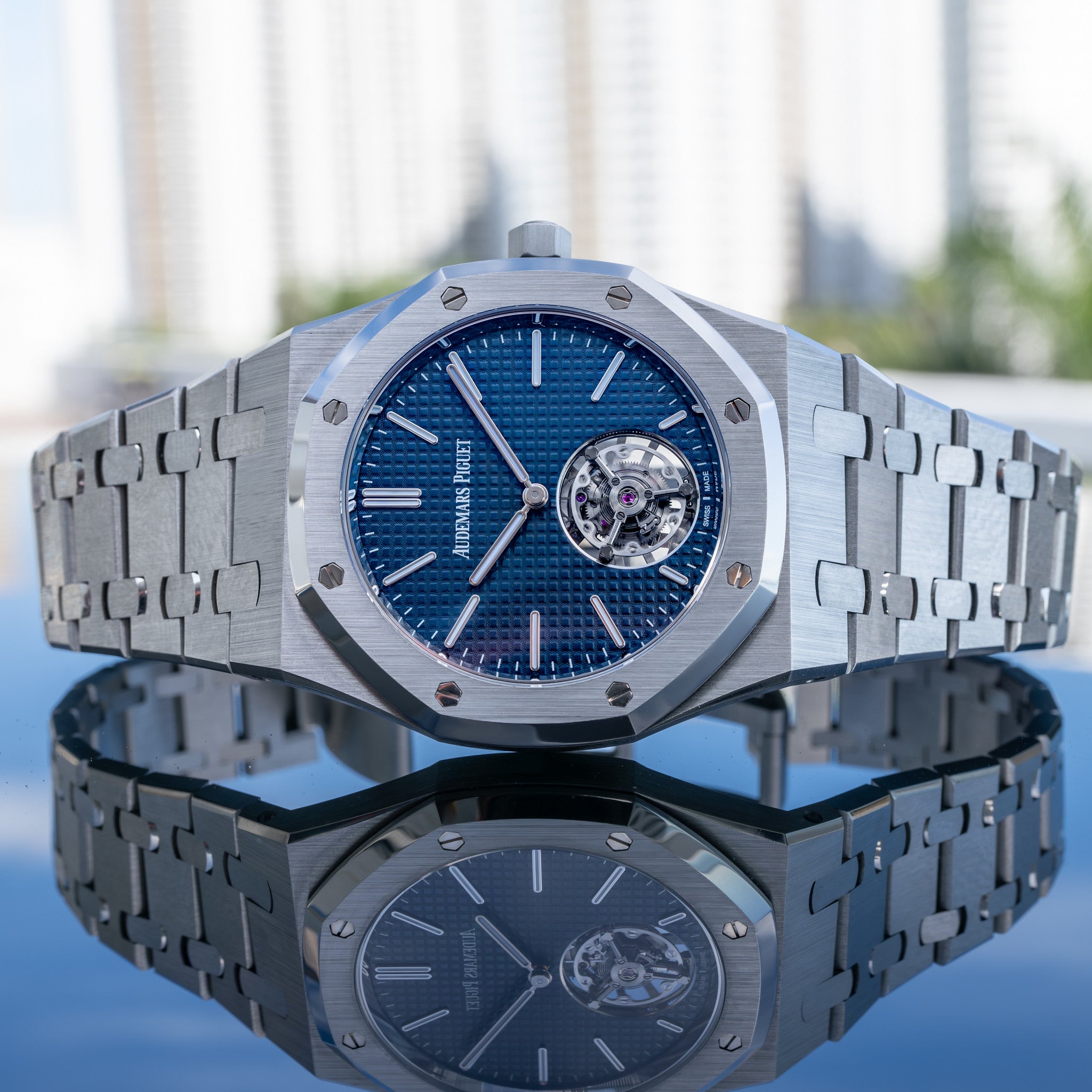 Audemars Piguet 26670ST Royal Oak Selfwinding Flying Tourbillon Extra-Thin Blue Dial 39mm