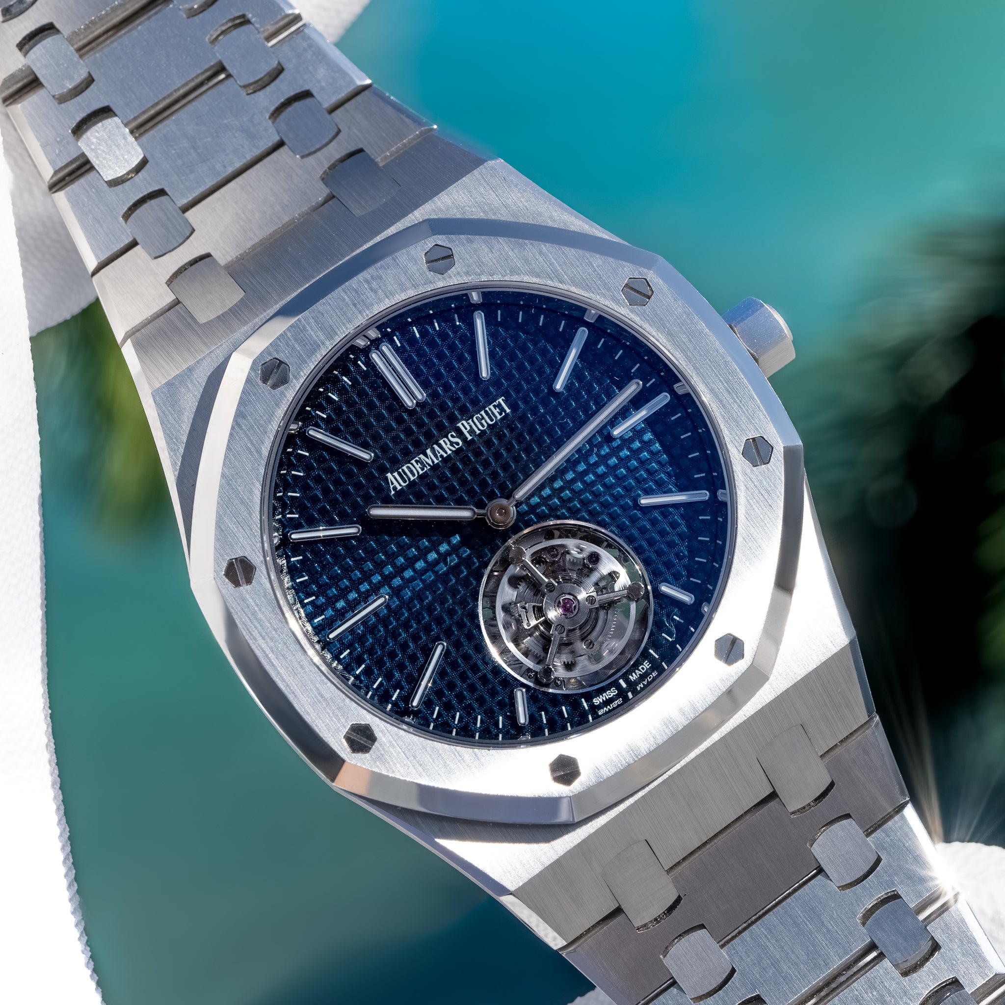 Audemars Piguet Royal Oak Steel Blue Dial 39mm Tourbillion 26670st