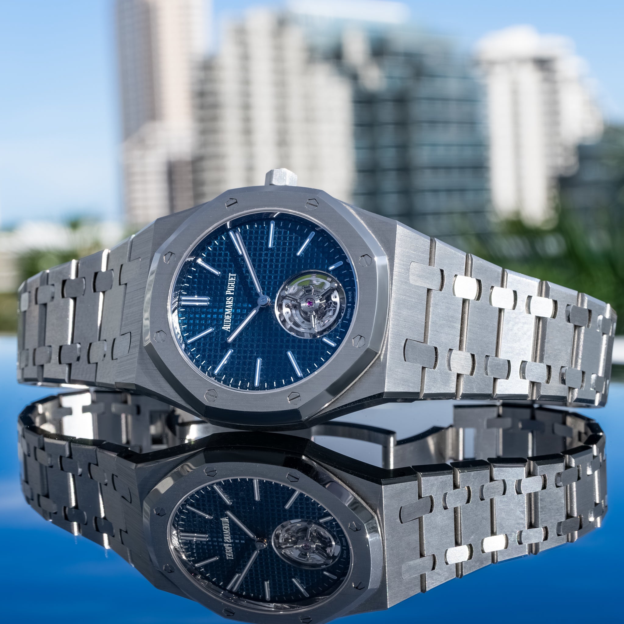 Audemars Piguet Royal Oak Steel Blue Dial 39mm Tourbillion 26670st