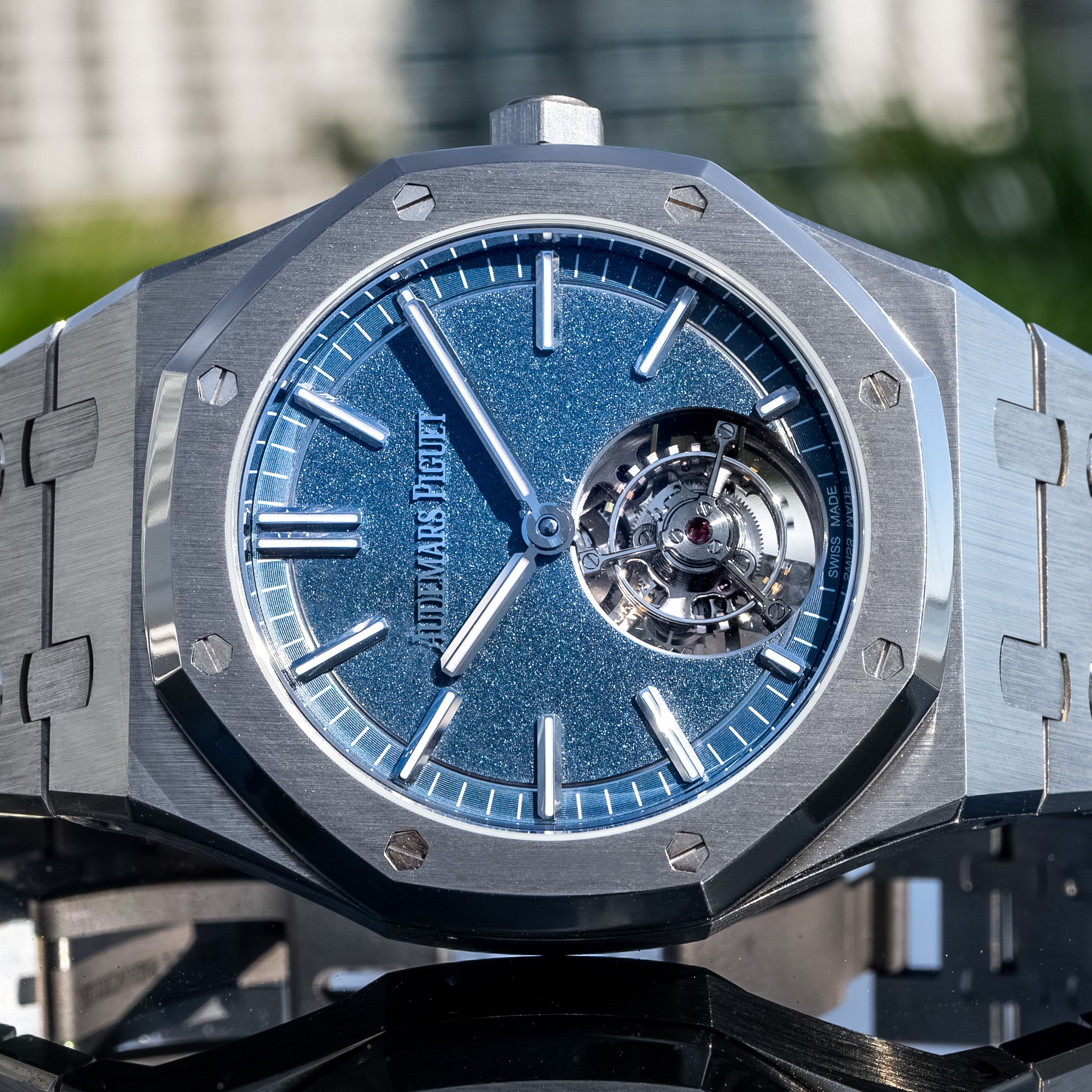 2022 Audemars Piguet Royal Oak 26730ti Titanium Blue Dial 50th Anniversary