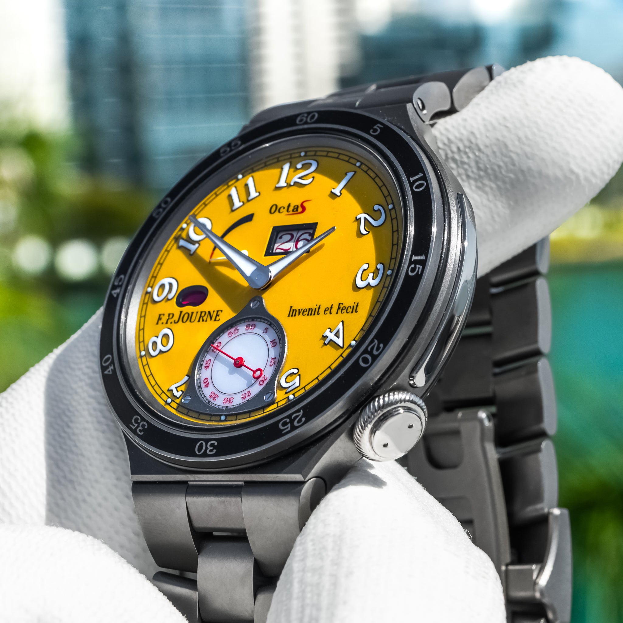 F.P. Journe LineSport Automatique Reserve Yellow Dial Titanium 44mm