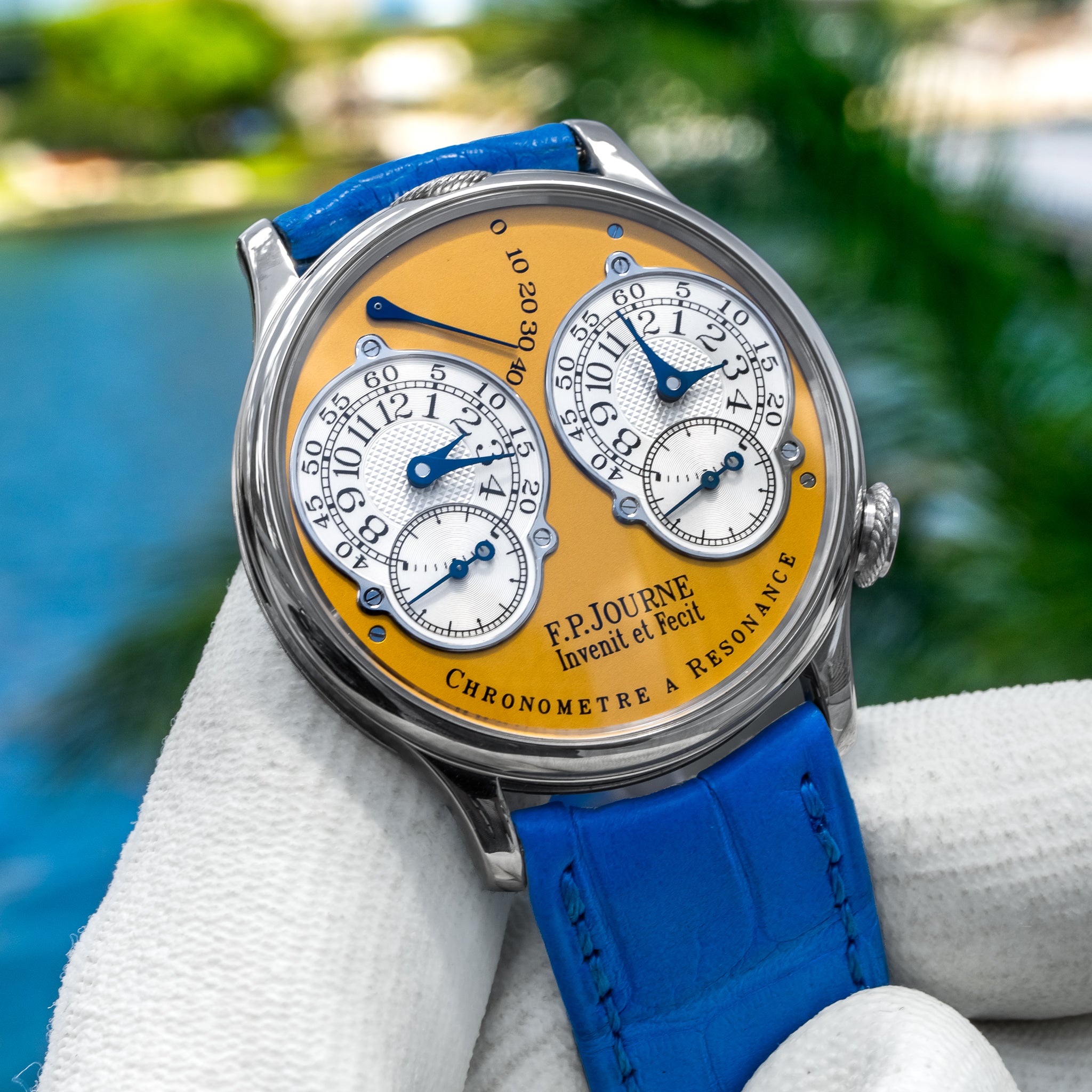 F.P. Journe Chronomètre À Résonance Yellow Dial Brass Movement 38mm