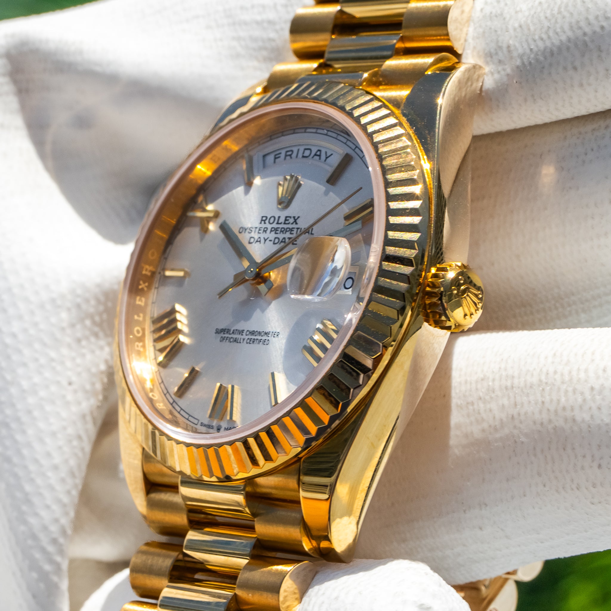 2021 Rolex Day-Date 228238 Silver Dial 40mm