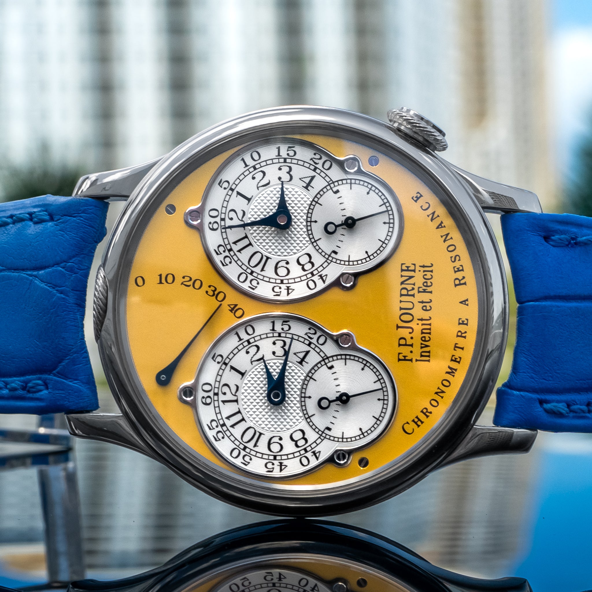 F.P. Journe Chronomètre À Résonance Yellow Dial Brass Movement 38mm