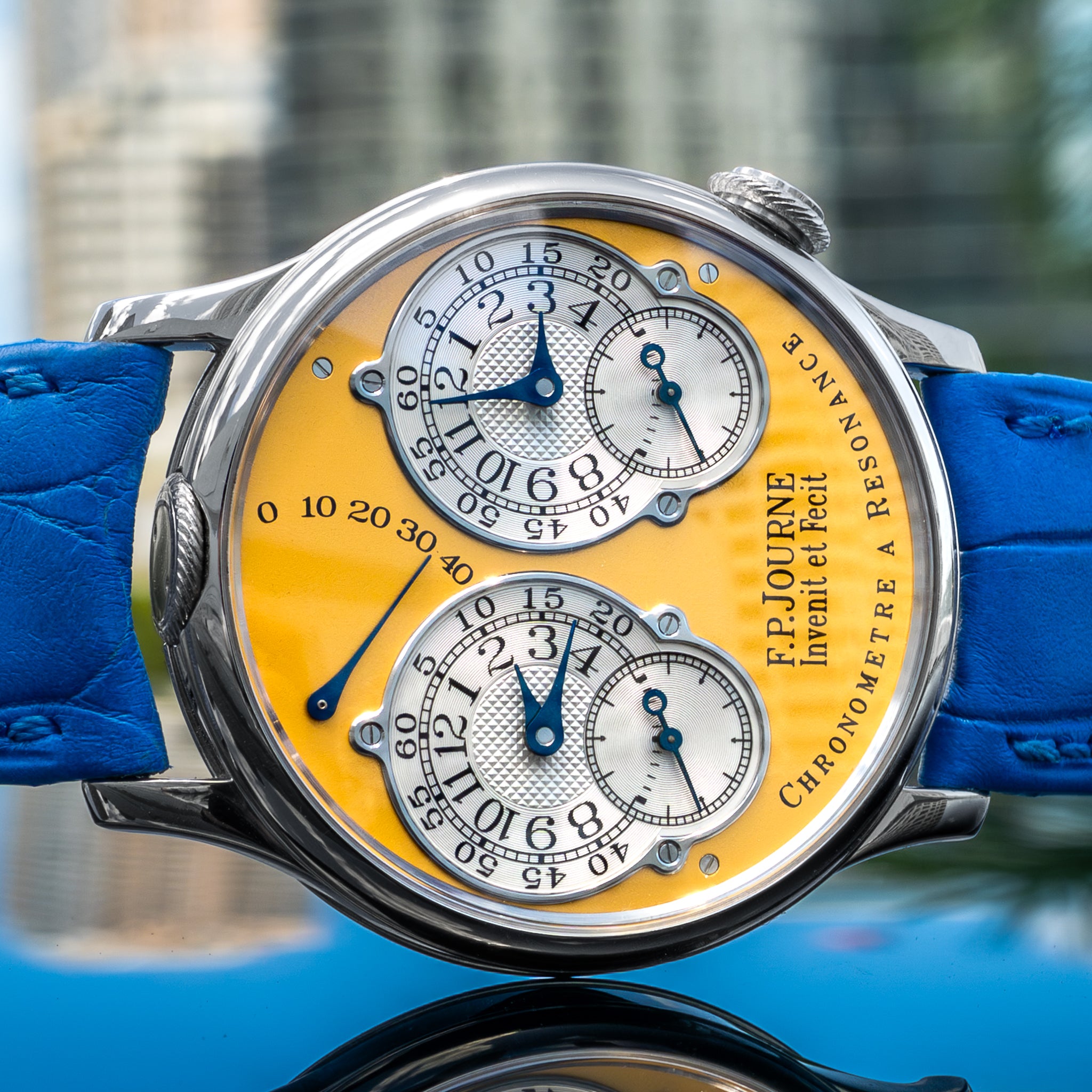 F.P. Journe Chronomètre À Résonance Yellow Dial Brass Movement 38mm