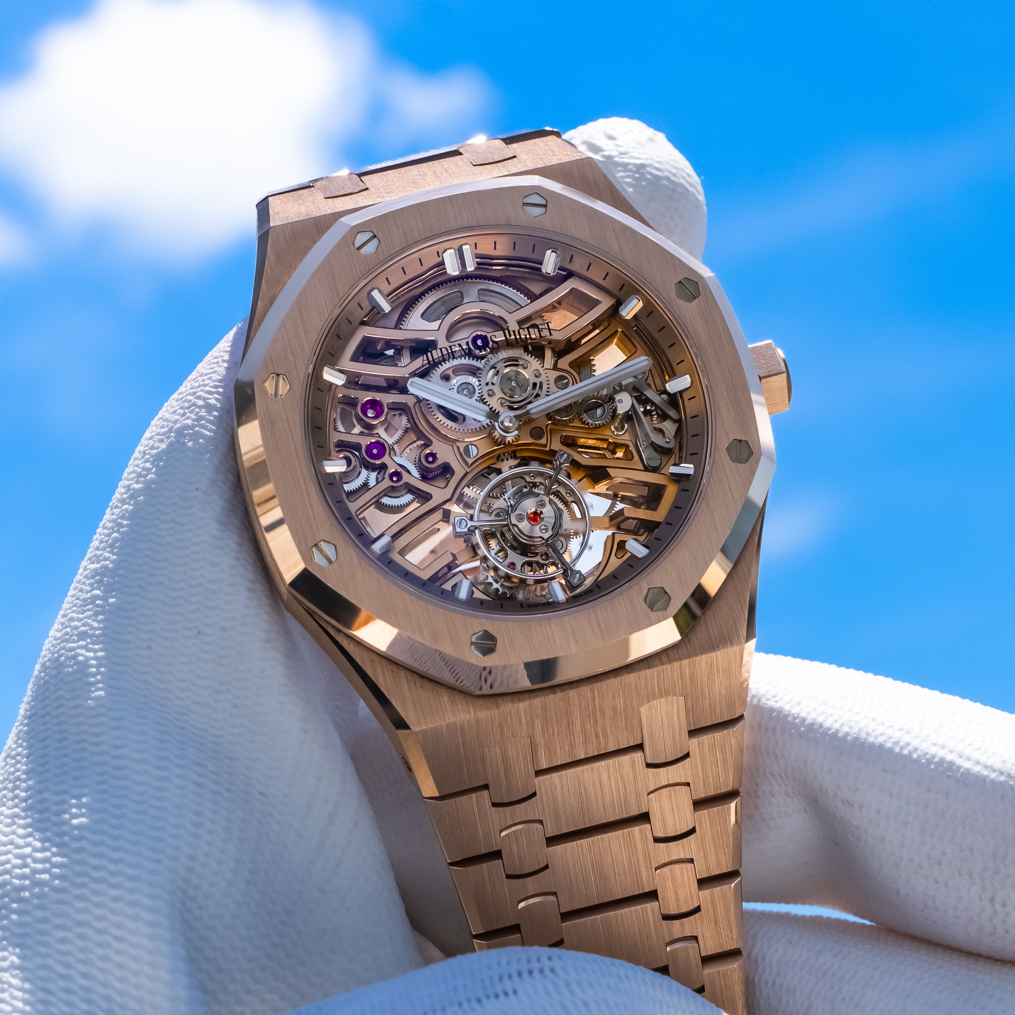 Audemars Piguet 26735SG Sand Gold Royal Oak Flying Tourbillon Openworked 41mm