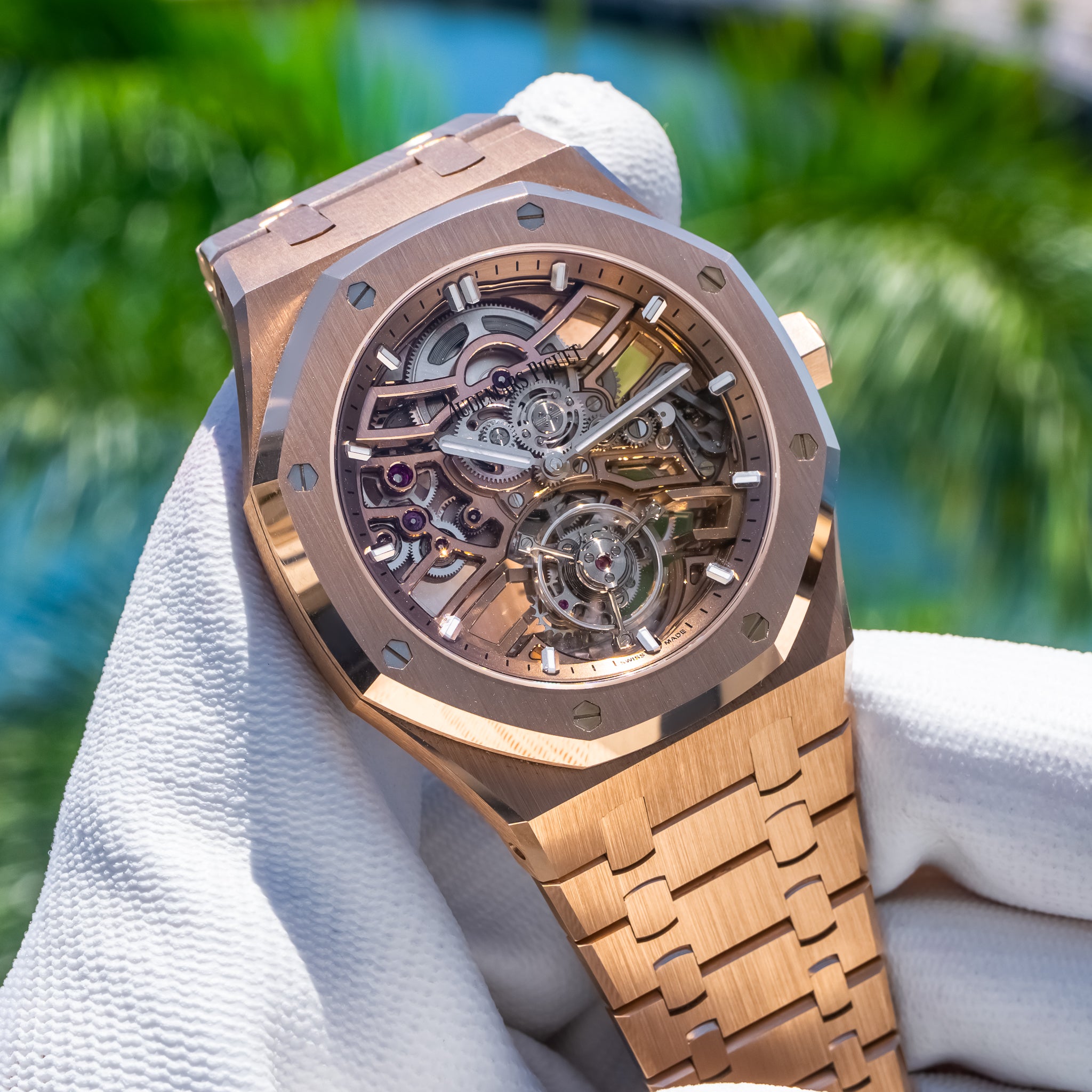 Audemars Piguet 26735SG Sand Gold Royal Oak Flying Tourbillon Openworked 41mm