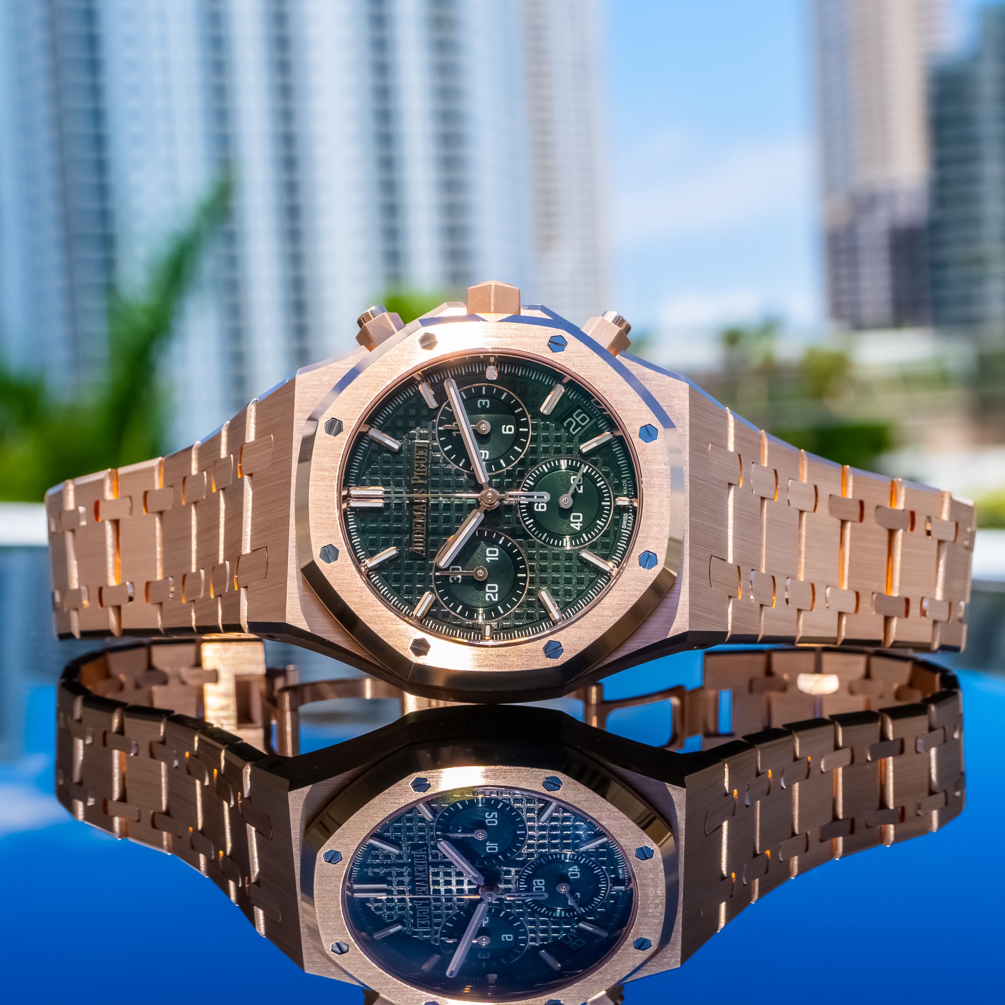 2023 Audemars Piguet 26240or Royal Oak Chronograph 50th Anniversary Green Dial 41mm