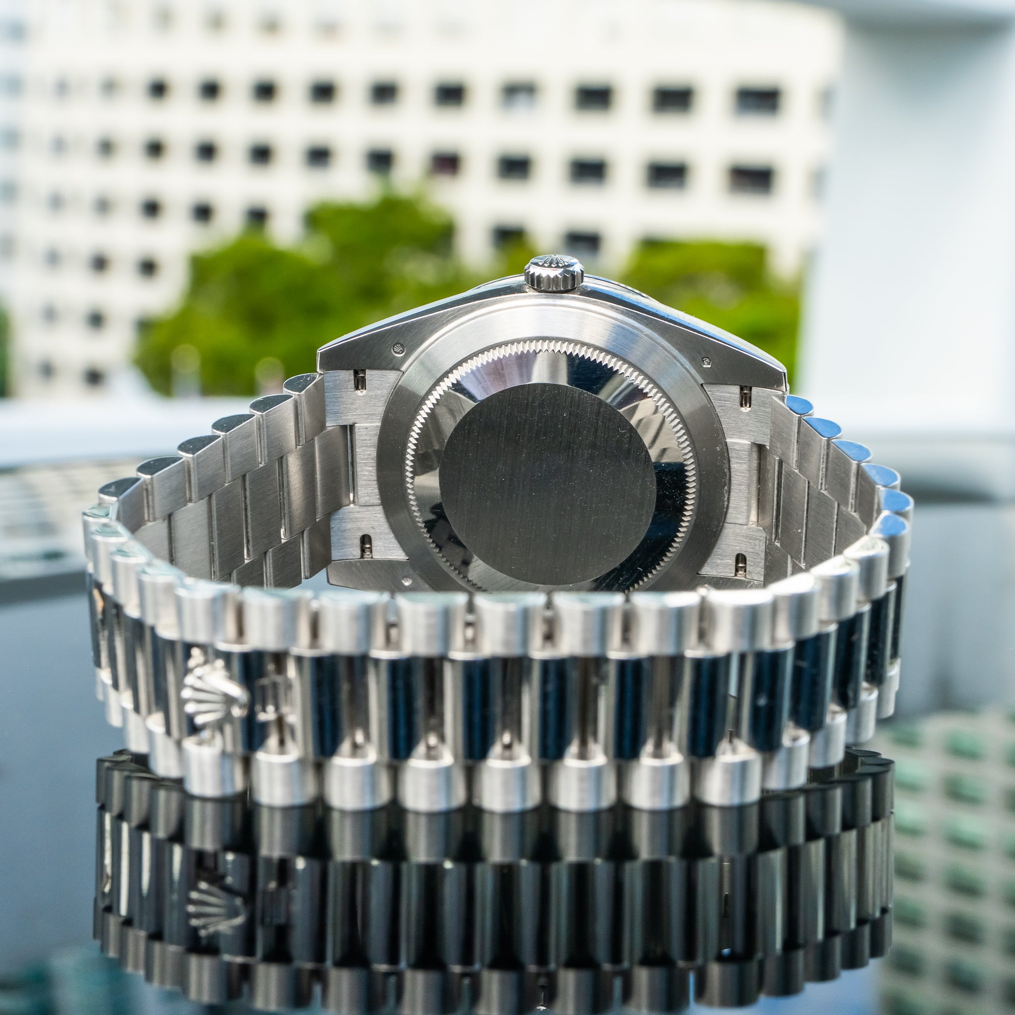 Rolex 228396TBR Day-Date Platinum Baguette Bezel Meteorite 40mm