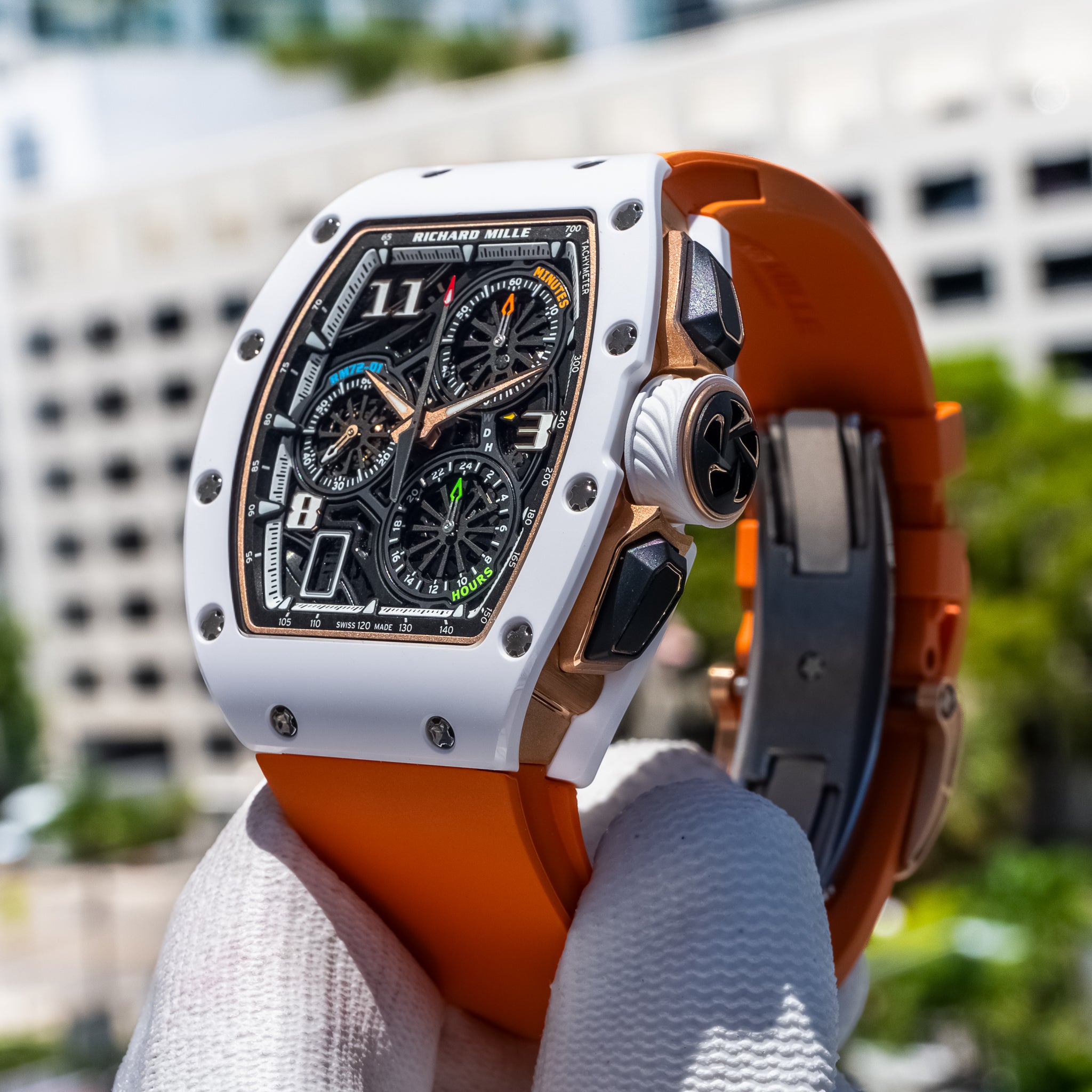 Richard Mille RM 72-01 Automatic Winding Lifestyle Flyback Chronograph Rose Gold / Ceramic