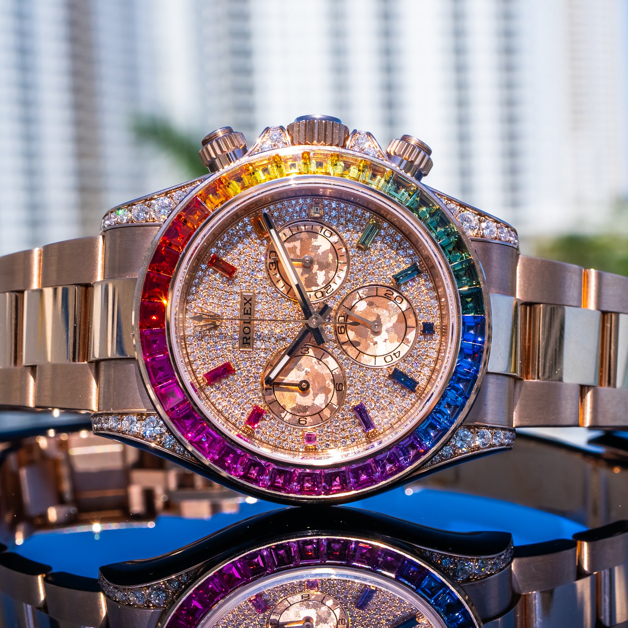 Rolex 2025 Daytona 126595RBOW Pave Dial 40mm