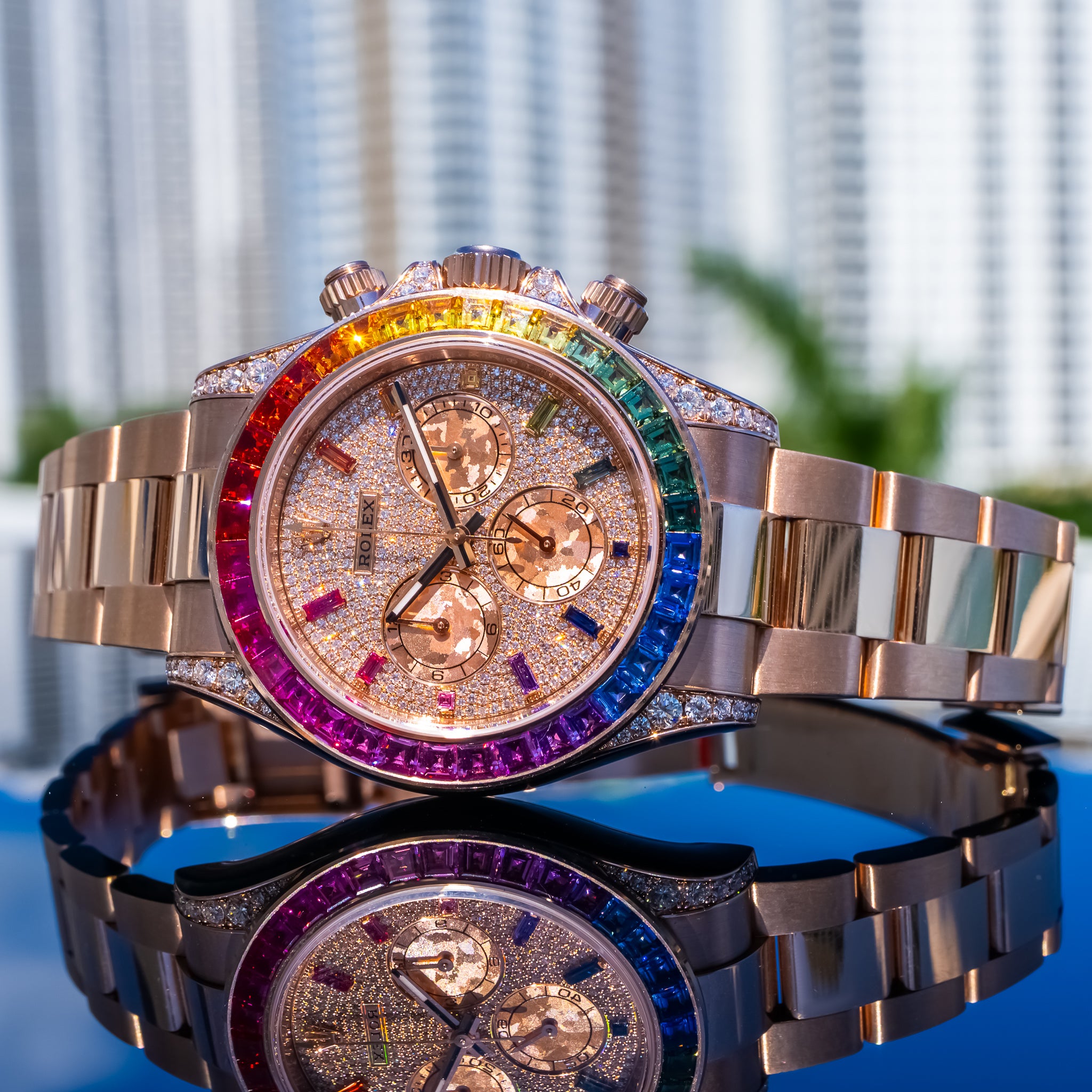 Rolex 2025 Daytona 126595RBOW Pave Dial 40mm
