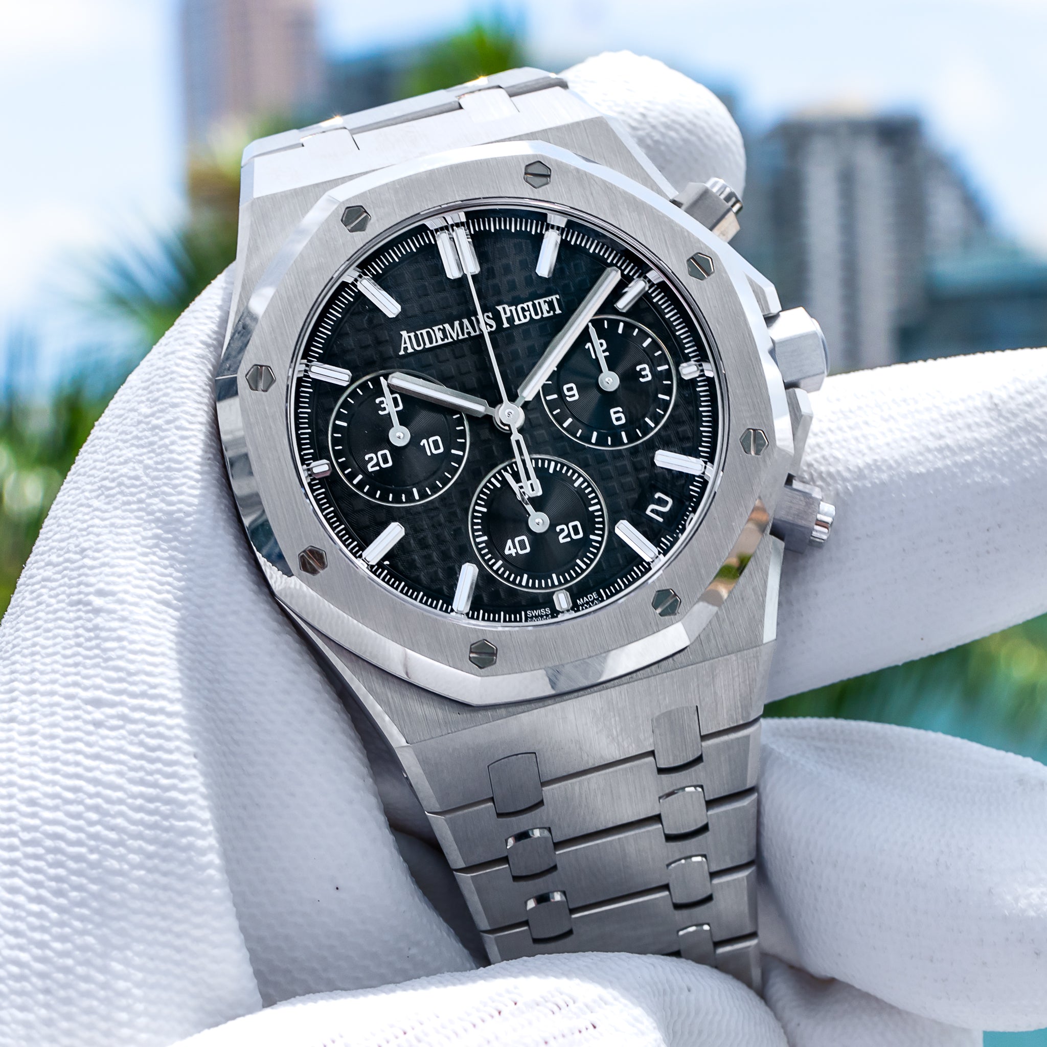 2022 Audemars Piguet Royal Oak Chronograph 26240ST 50th Anniversary Black Dial
