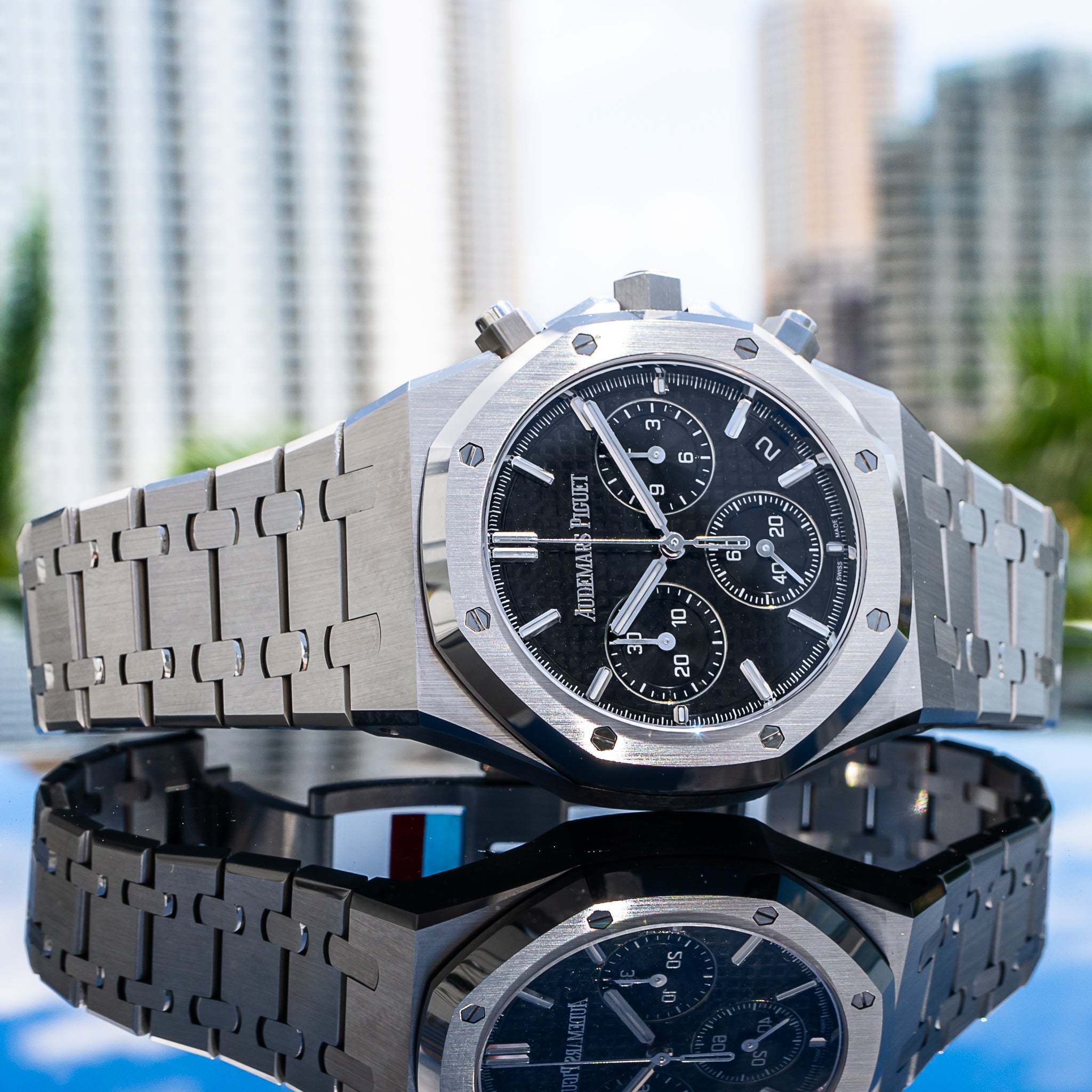 2022 Audemars Piguet Royal Oak Chronograph 26240ST 50th Anniversary Black Dial