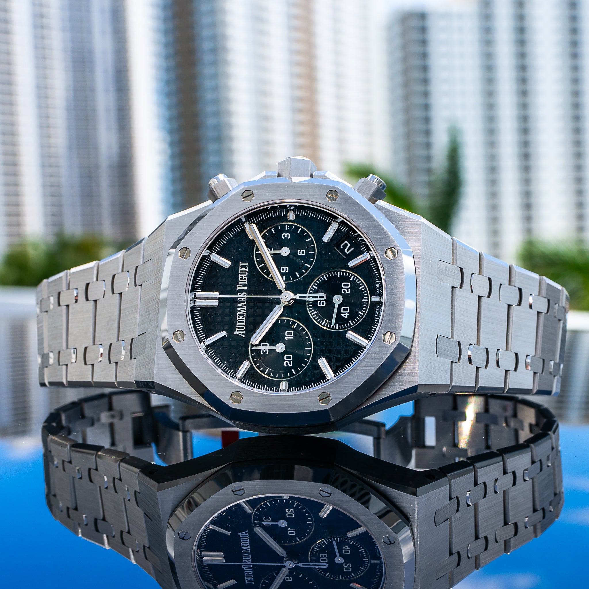 2022 Audemars Piguet Royal Oak Chronograph 26240ST 50th Anniversary Black Dial