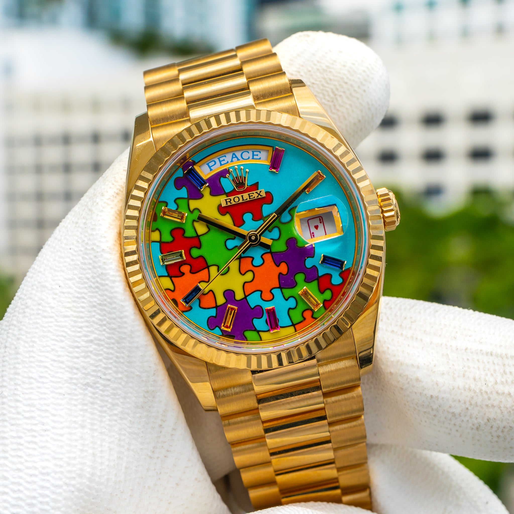 2023 Rolex Day-Date 128238 "Puzzle" Yellow Gold 36mm