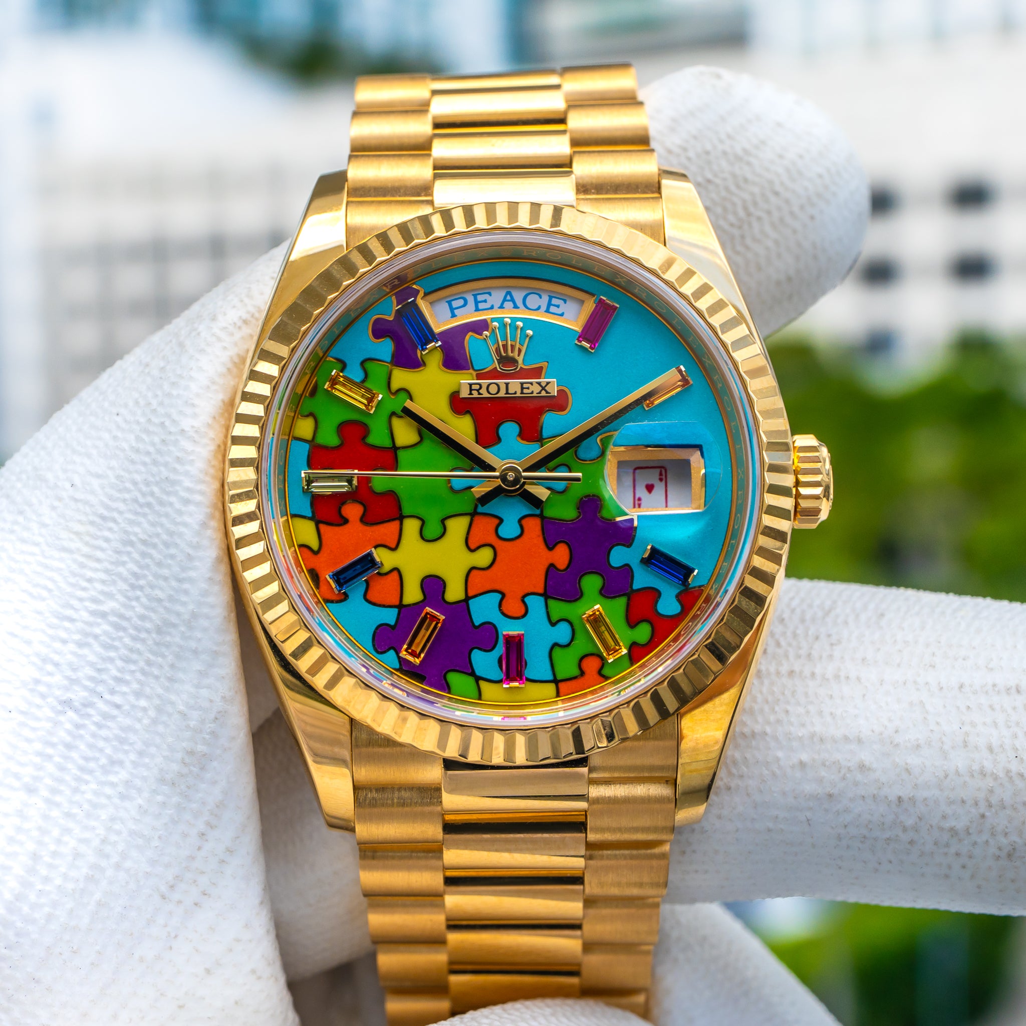 2023 Rolex Day-Date 128238 "Puzzle" Yellow Gold 36mm