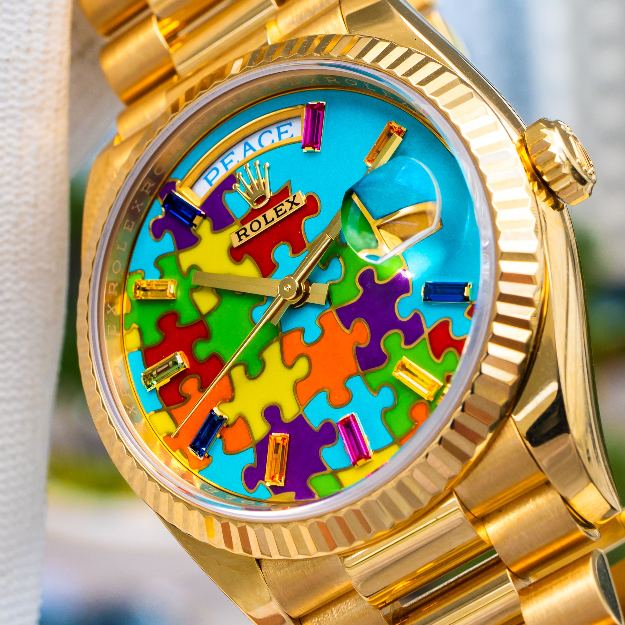 2023 Rolex Day-Date 128238 "Puzzle" Yellow Gold 36mm