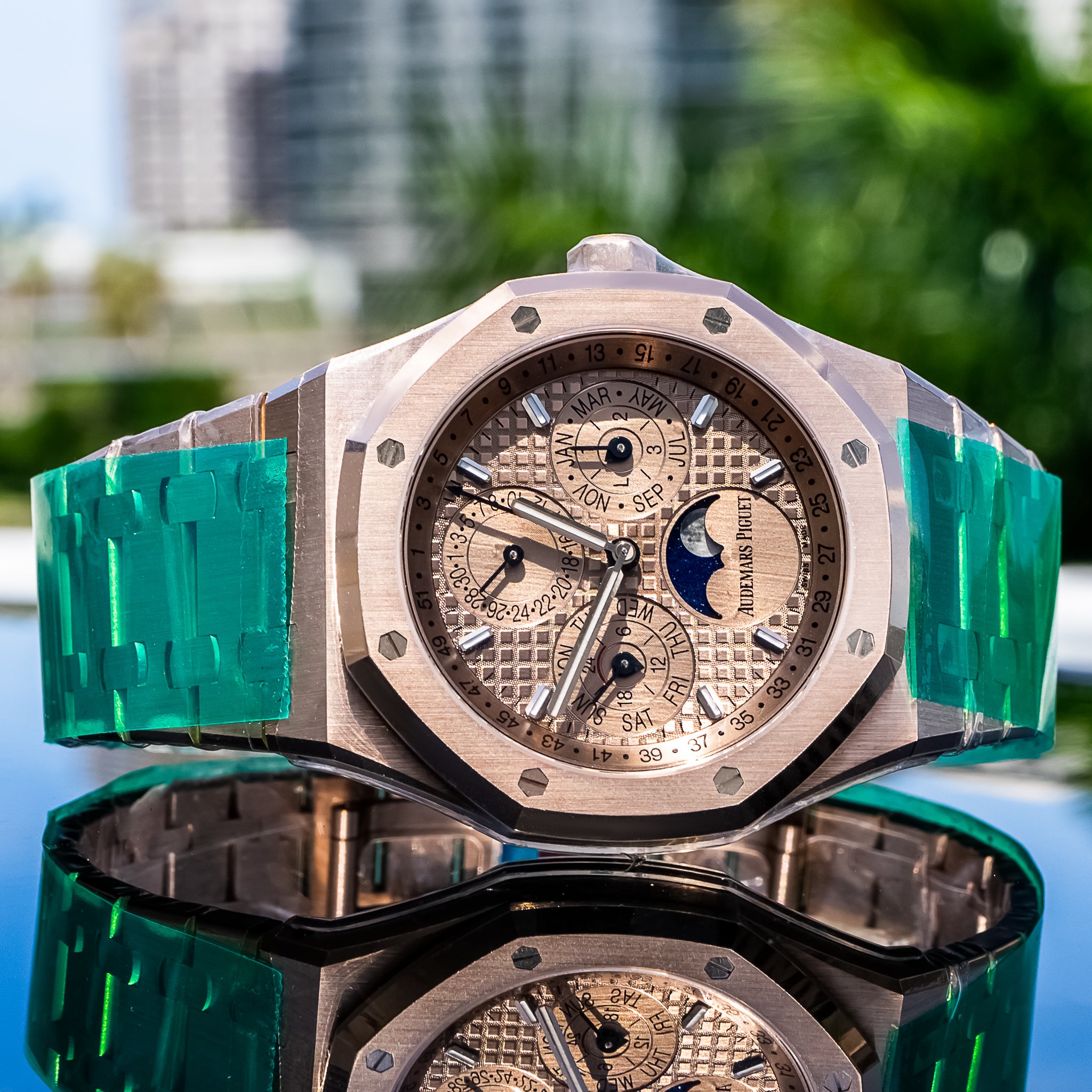 2025 Audemars Piguet 26674SG Royal Oak Perpetual Calendar Sand Gold 41mm