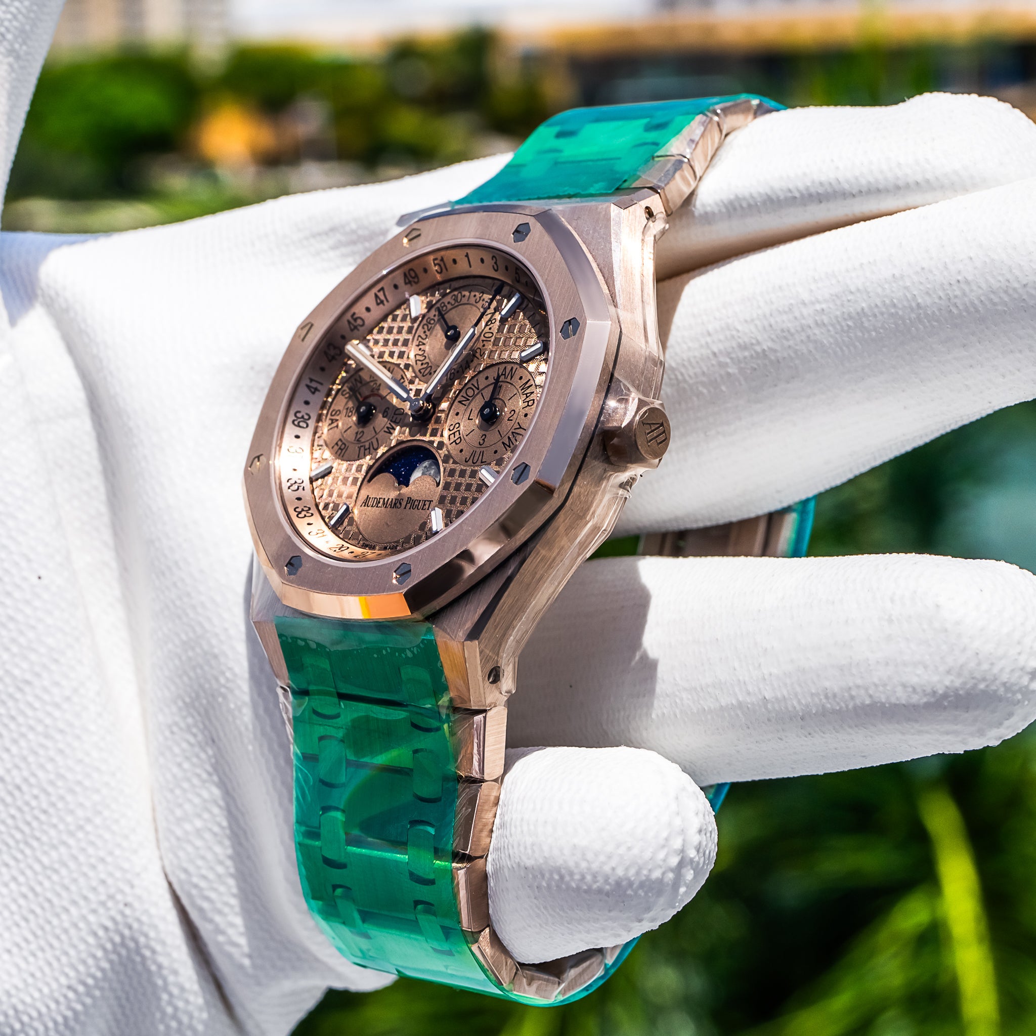 2025 Audemars Piguet 26674SG Royal Oak Perpetual Calendar Sand Gold 41mm