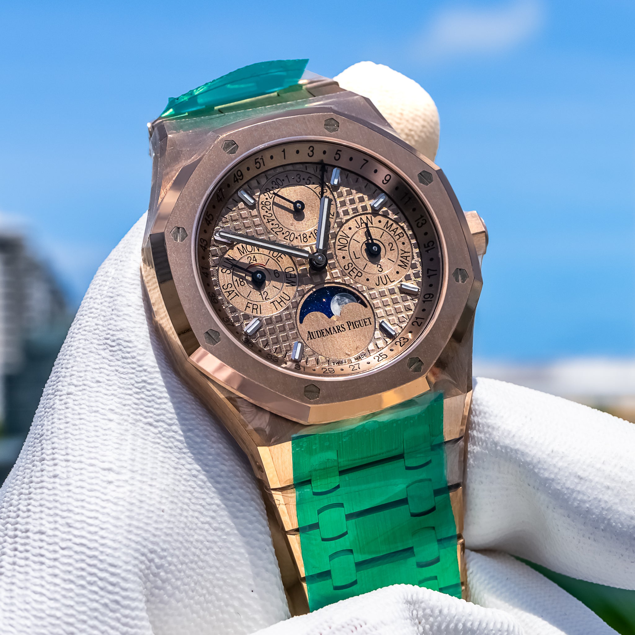 2025 Audemars Piguet 26674SG Royal Oak Perpetual Calendar Sand Gold 41mm